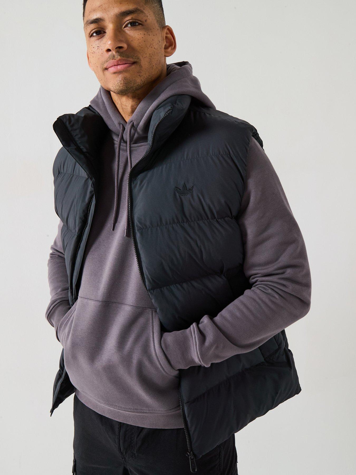 adidas Originals Men's Originals Tonal Vest Puff, Black, Size Xl, Men