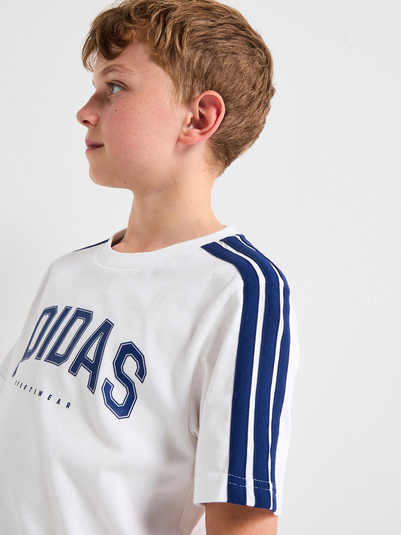 Image 4 of 6 of adidas Sportswear Junior Unisex Codes Collegiate Graphic T-shirt -white