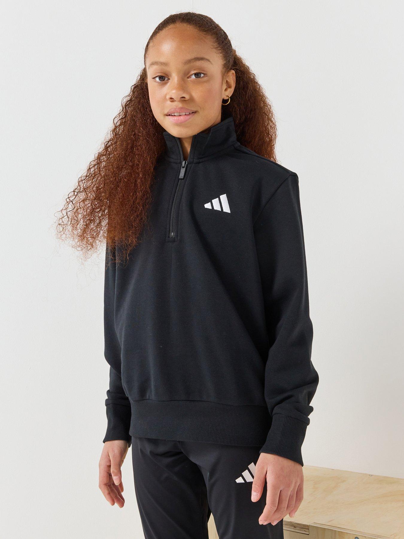 adidas Sportswear Junior Unisex Essentials Half-Zip - Black