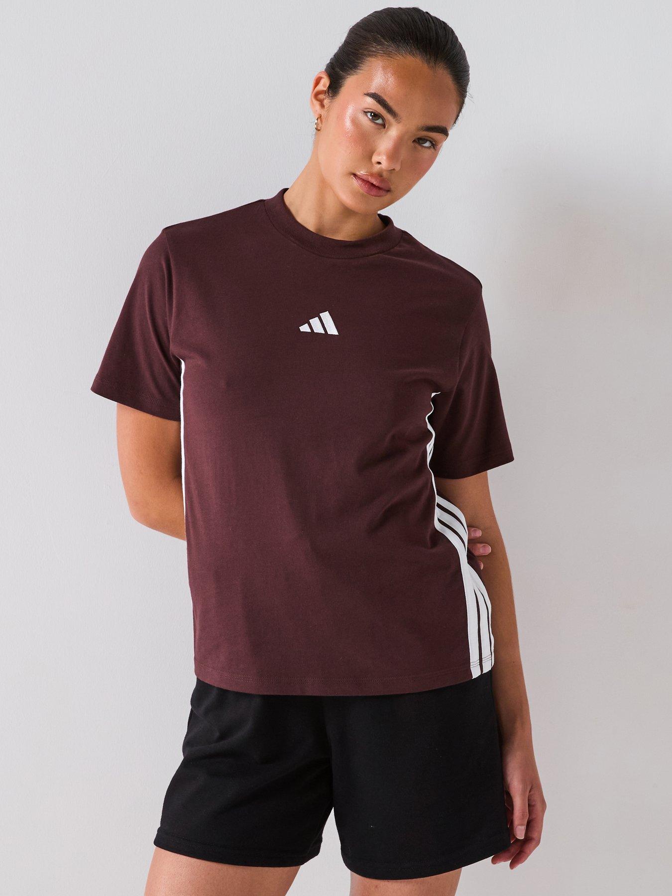 adidas Sportswear Women's Essentials 3-stripes Cotton T-shirt - Brown