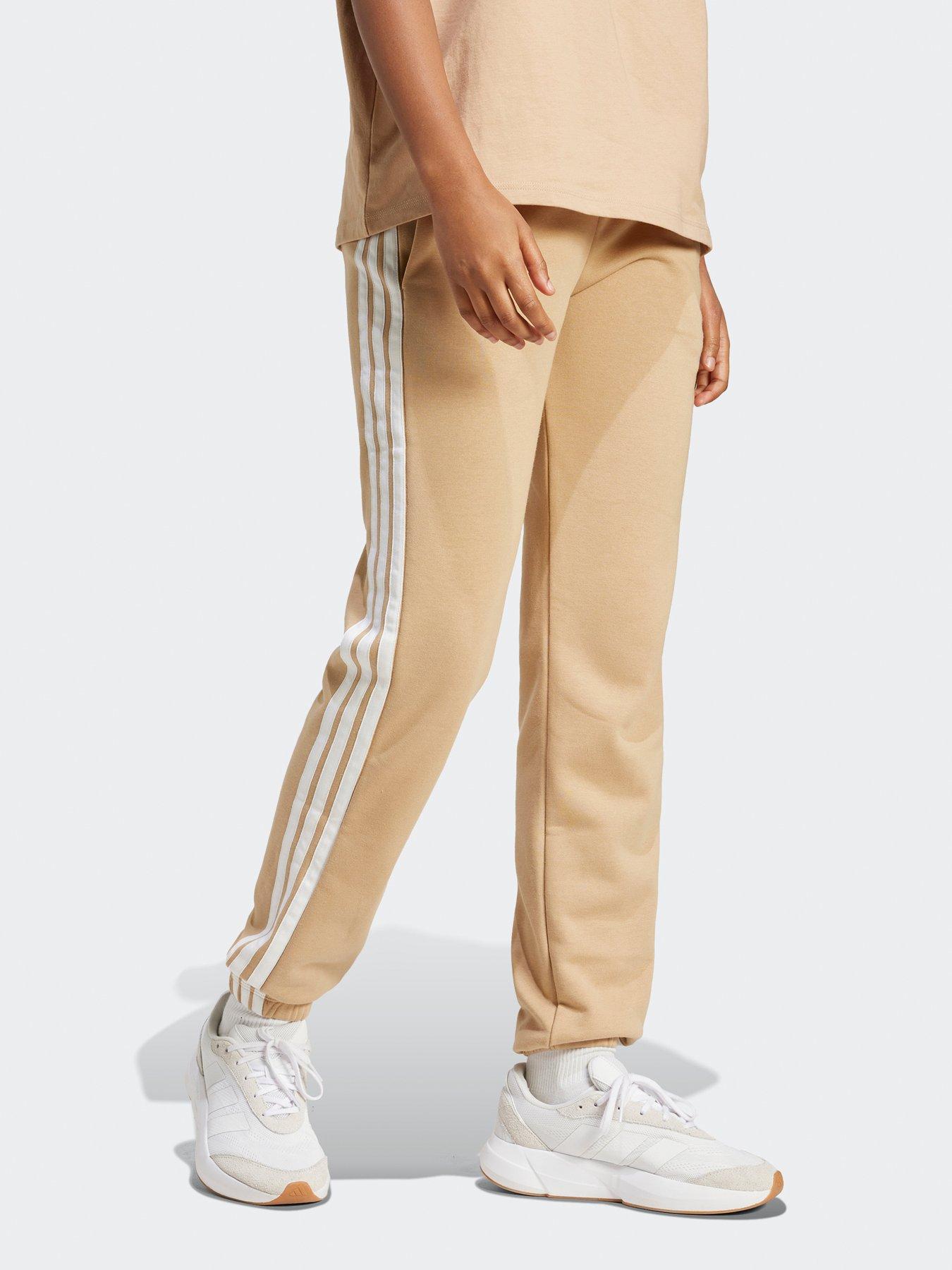undefined Women's Essentials 3-stripes French Terry Joggers - Brown