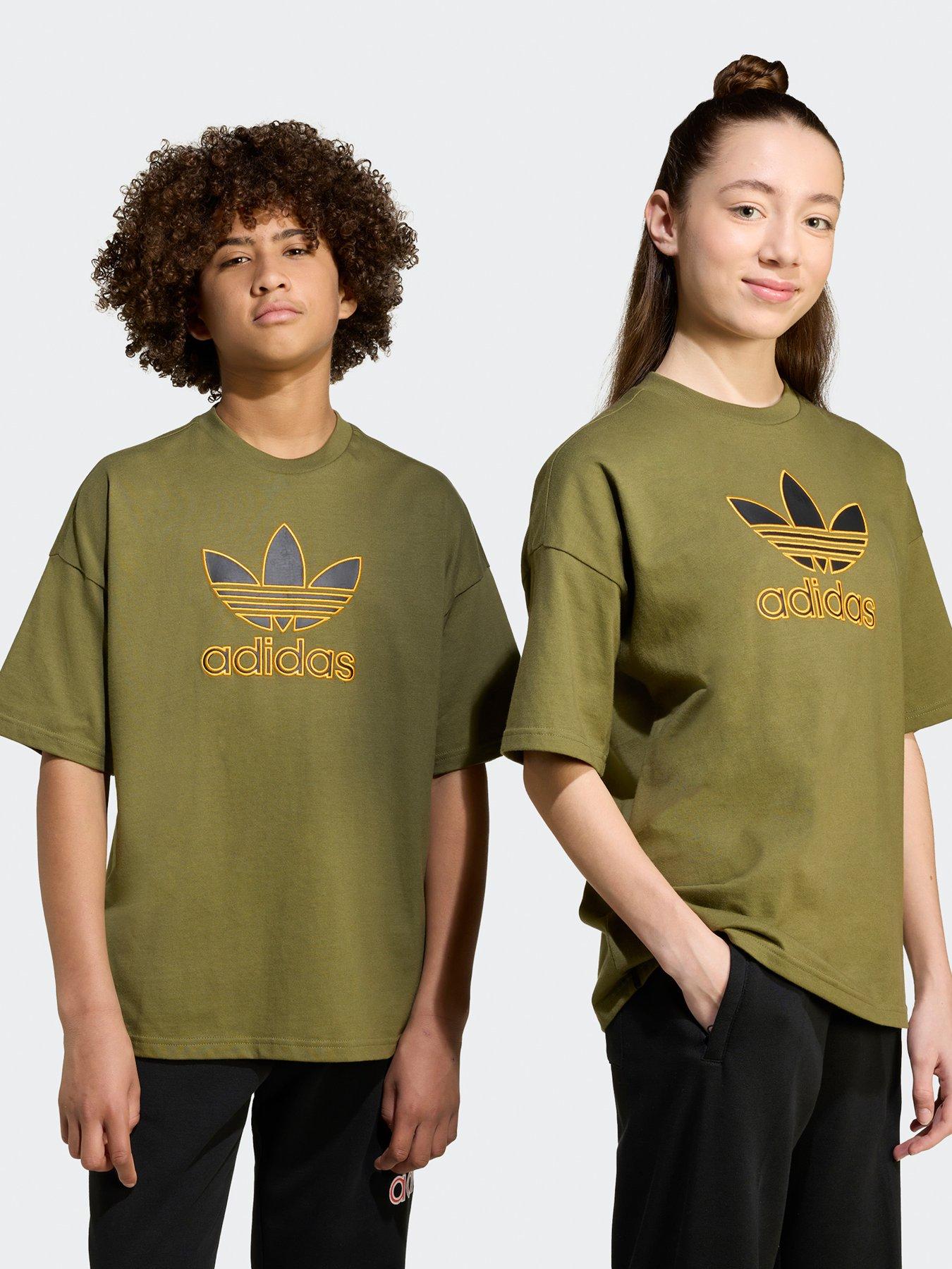 undefined Junior Boys Oversize Trefoil T-Shirt - Green