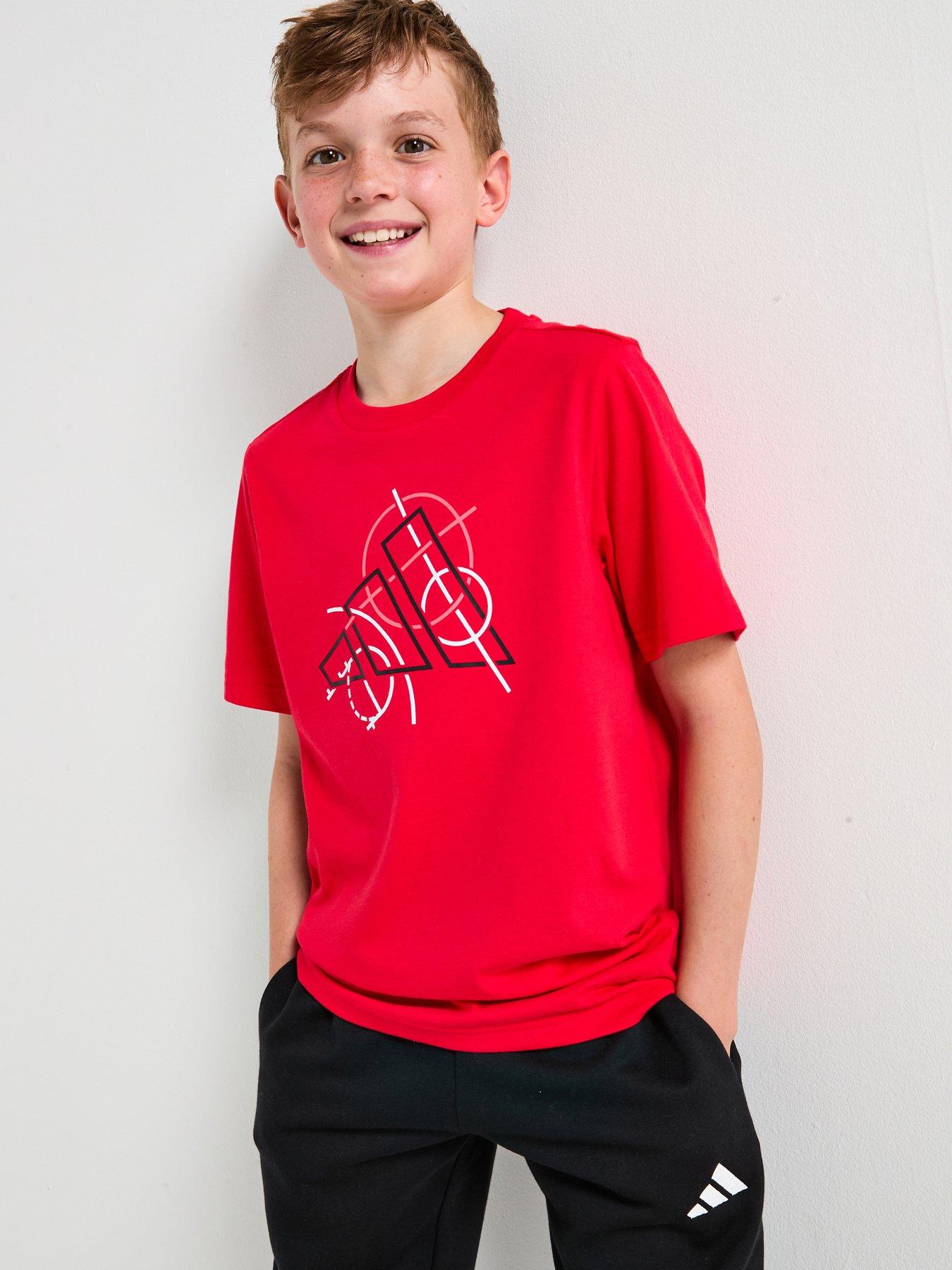 adidas Sportswear Junior Boys Graphic T-shirt-red Very