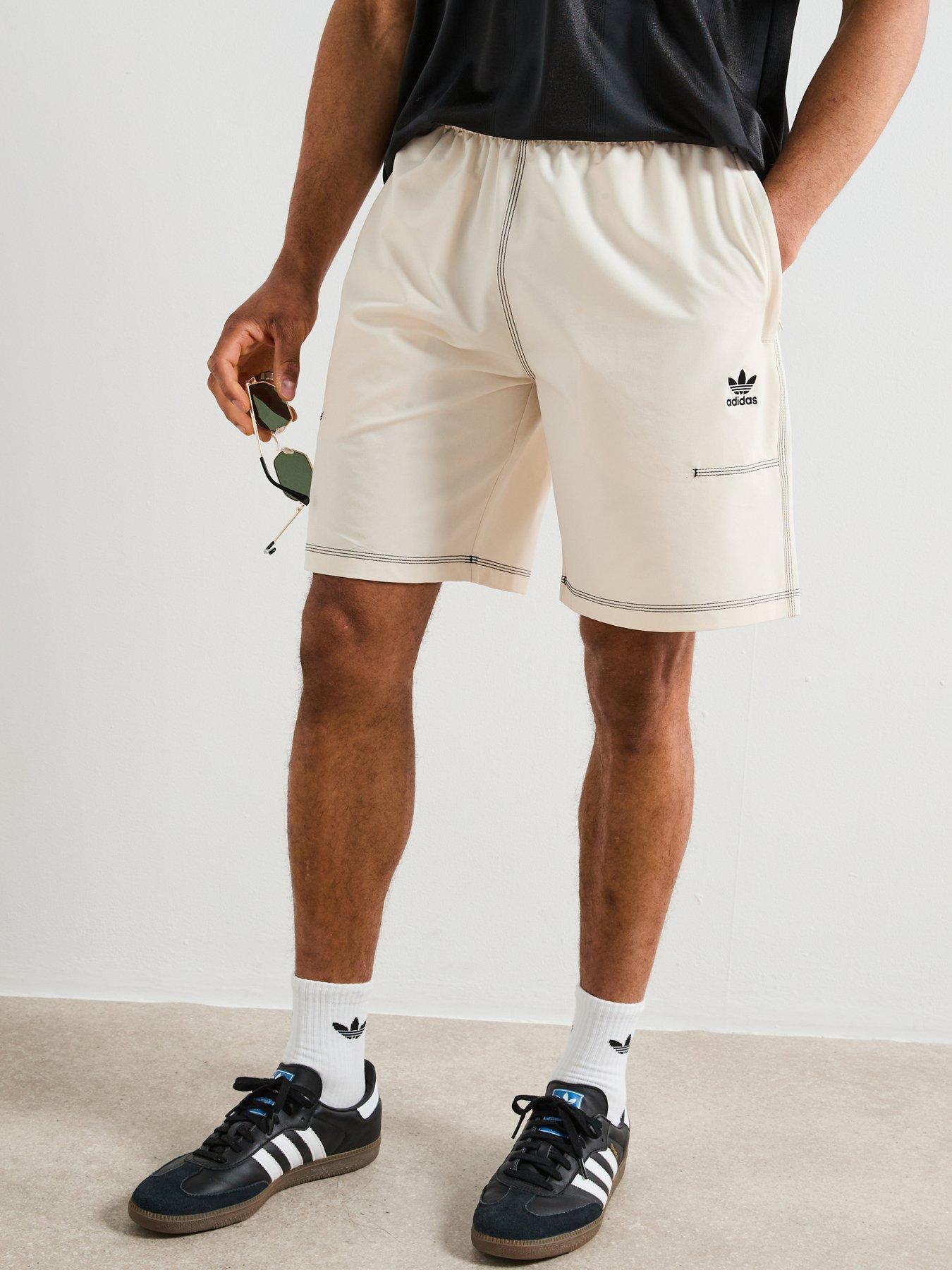 undefined Men's Trefoil Essentials Shorts - White