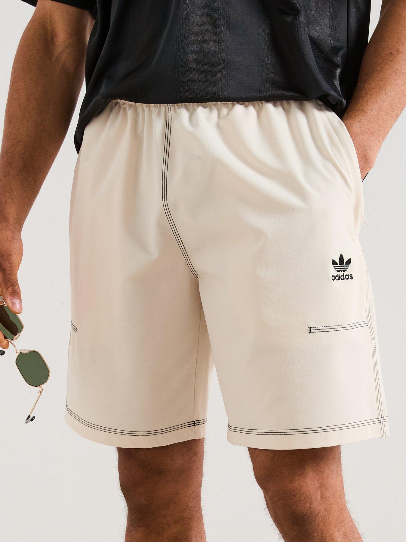 adidas Originals Men's Trefoil Essentials Shorts White Very
