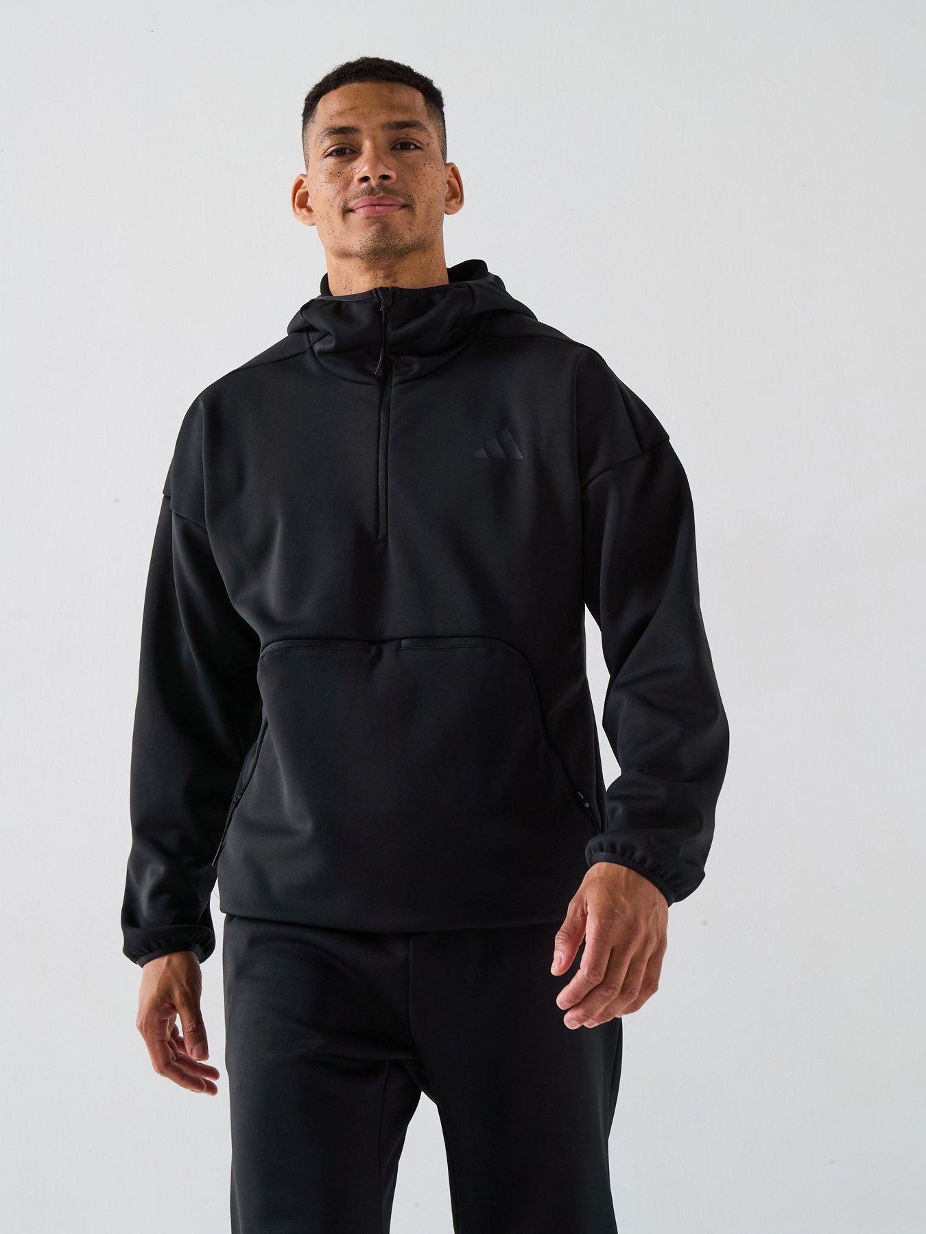 adidas Sportswear Men's City Tech Softshell Half Zip Hoodie - Black
