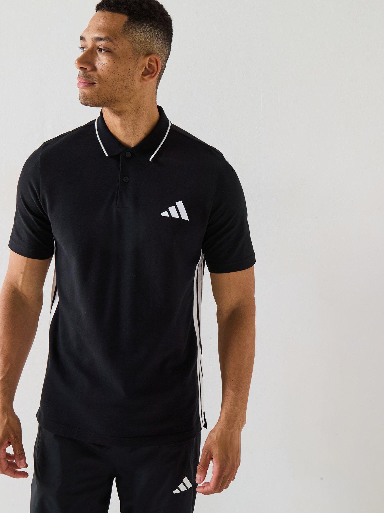 adidas Sportswear Men's Essentials 3-stripes Piqué Polo Shirt - Black