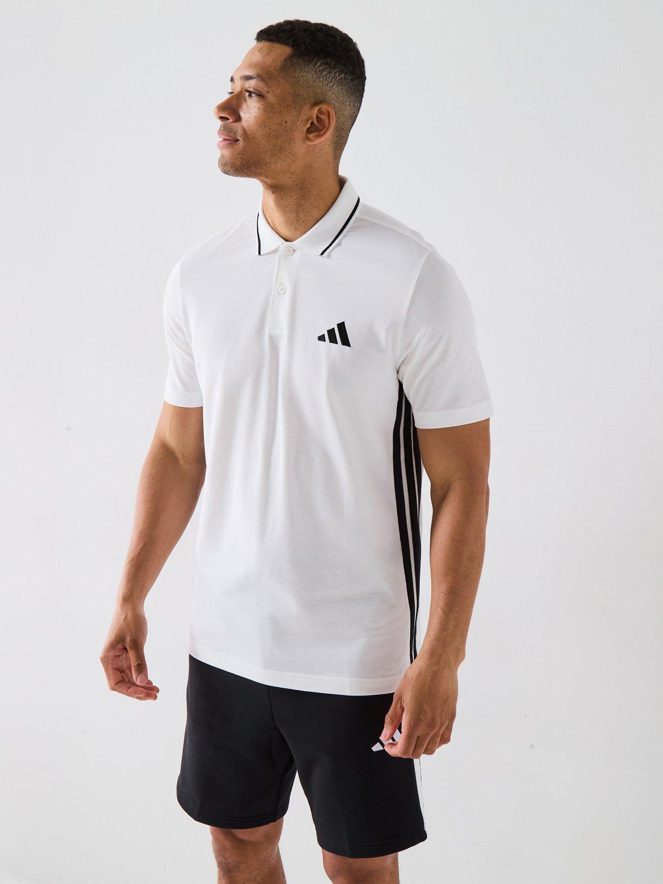 Image 1 of 5 of adidas Sportswear Men's Essentials 3-stripes Piqu&eacute; Polo Shirt - White