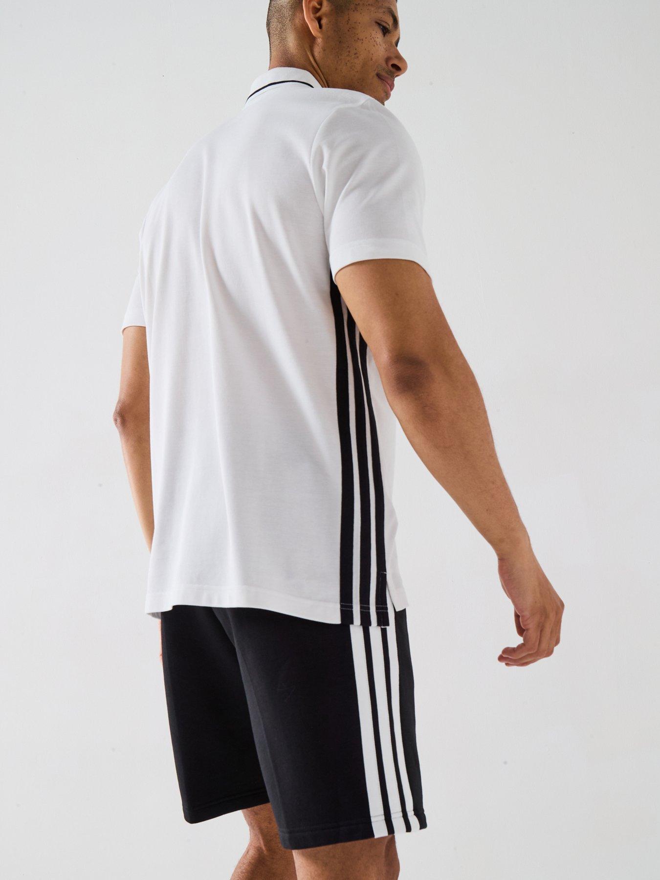 Image 2 of 5 of adidas Sportswear Men's Essentials 3-stripes Piqu&eacute; Polo Shirt - White