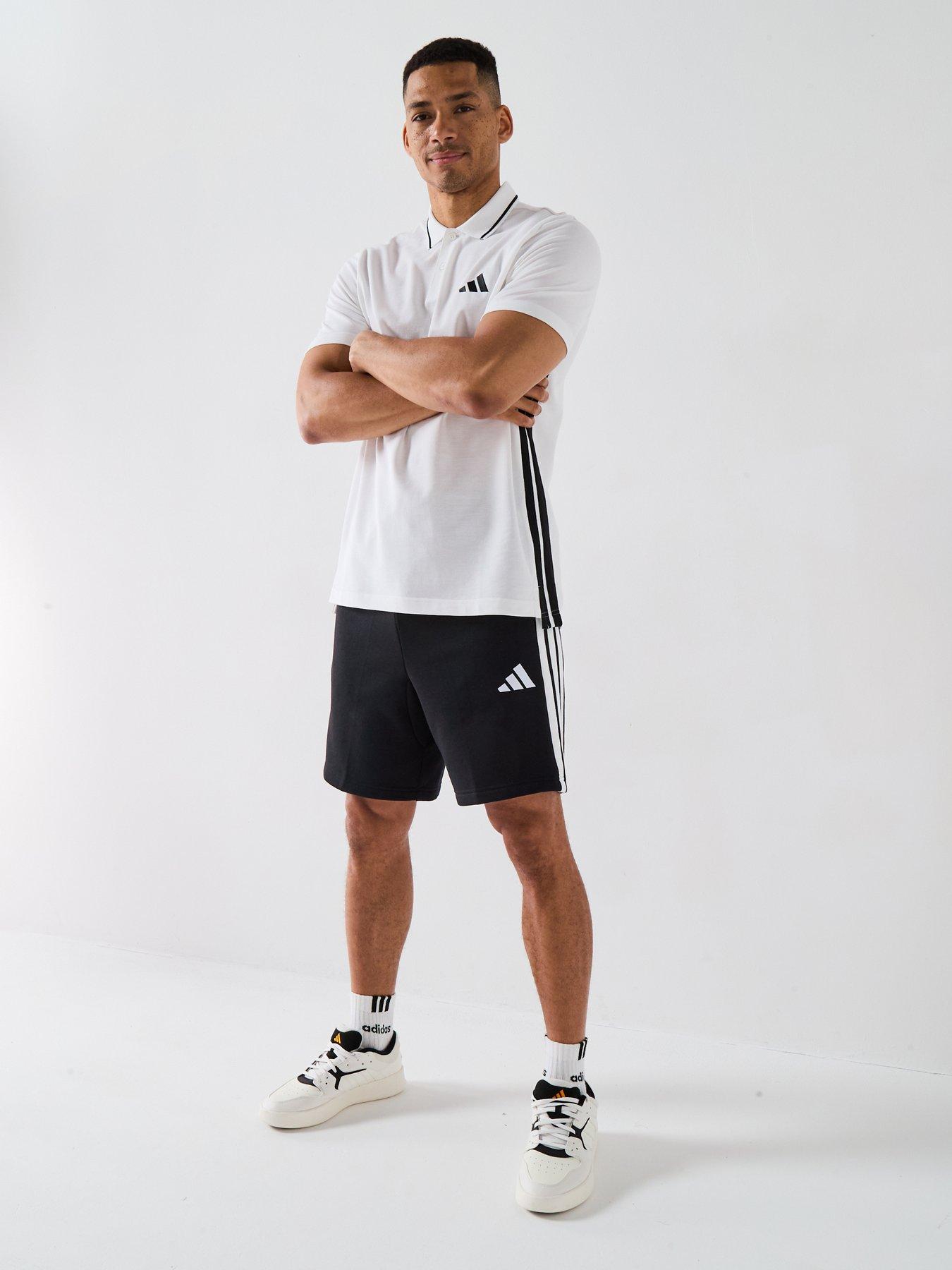 Image 3 of 5 of adidas Sportswear Men's Essentials 3-stripes Piqu&eacute; Polo Shirt - White