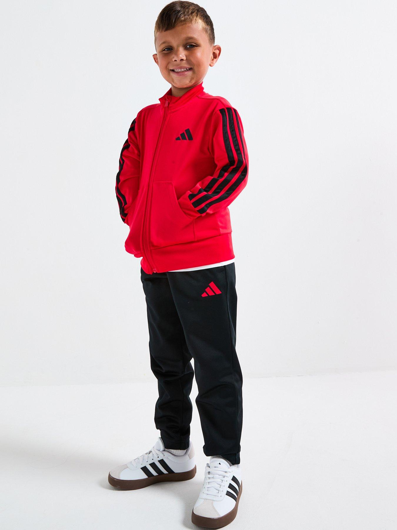 adidas Sportswear Kids Boys Essentials Climacool Tracksuit Red