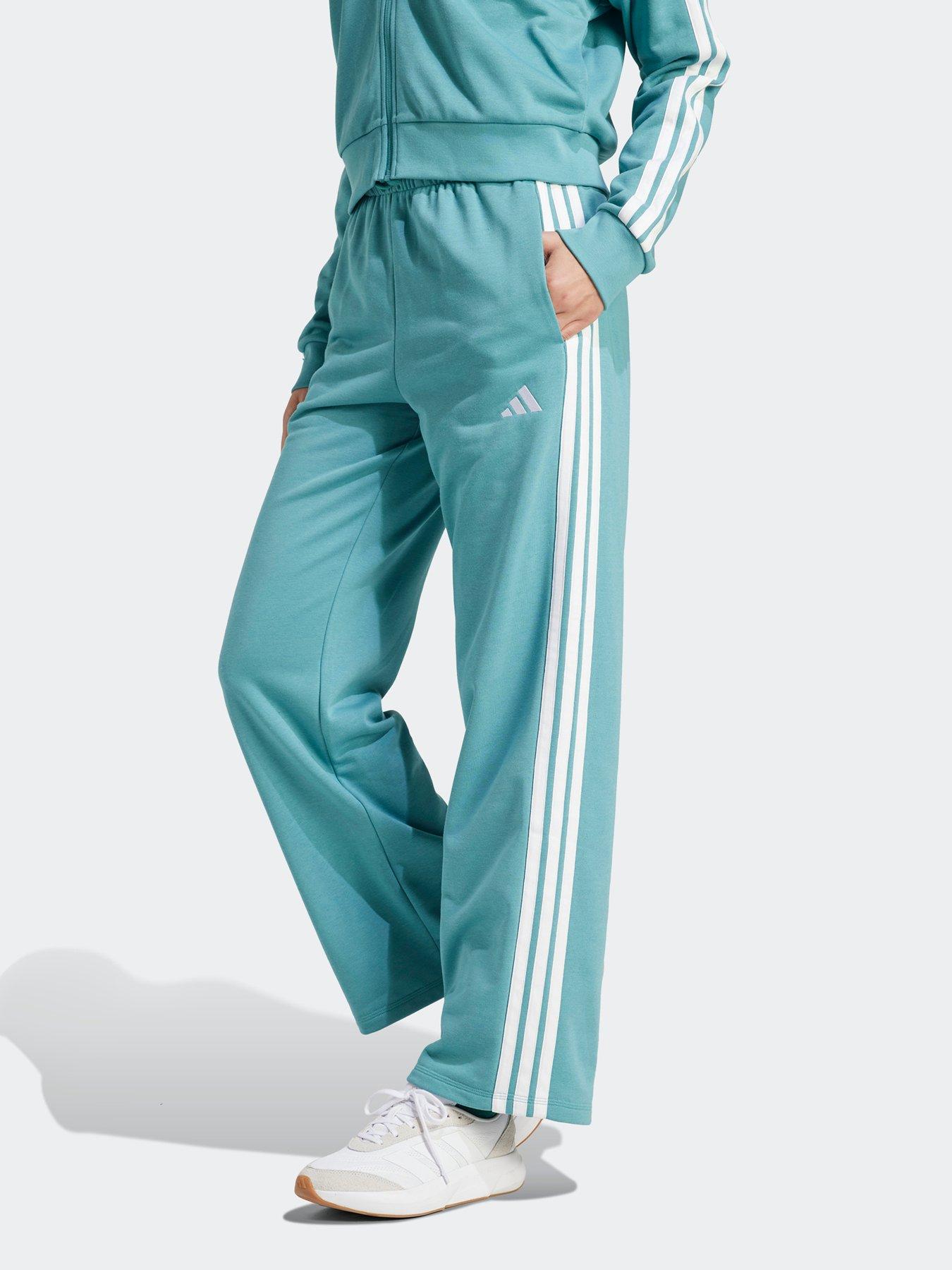 undefined Women's Essentials 3-Stripes French Terry Joggers - Blue
