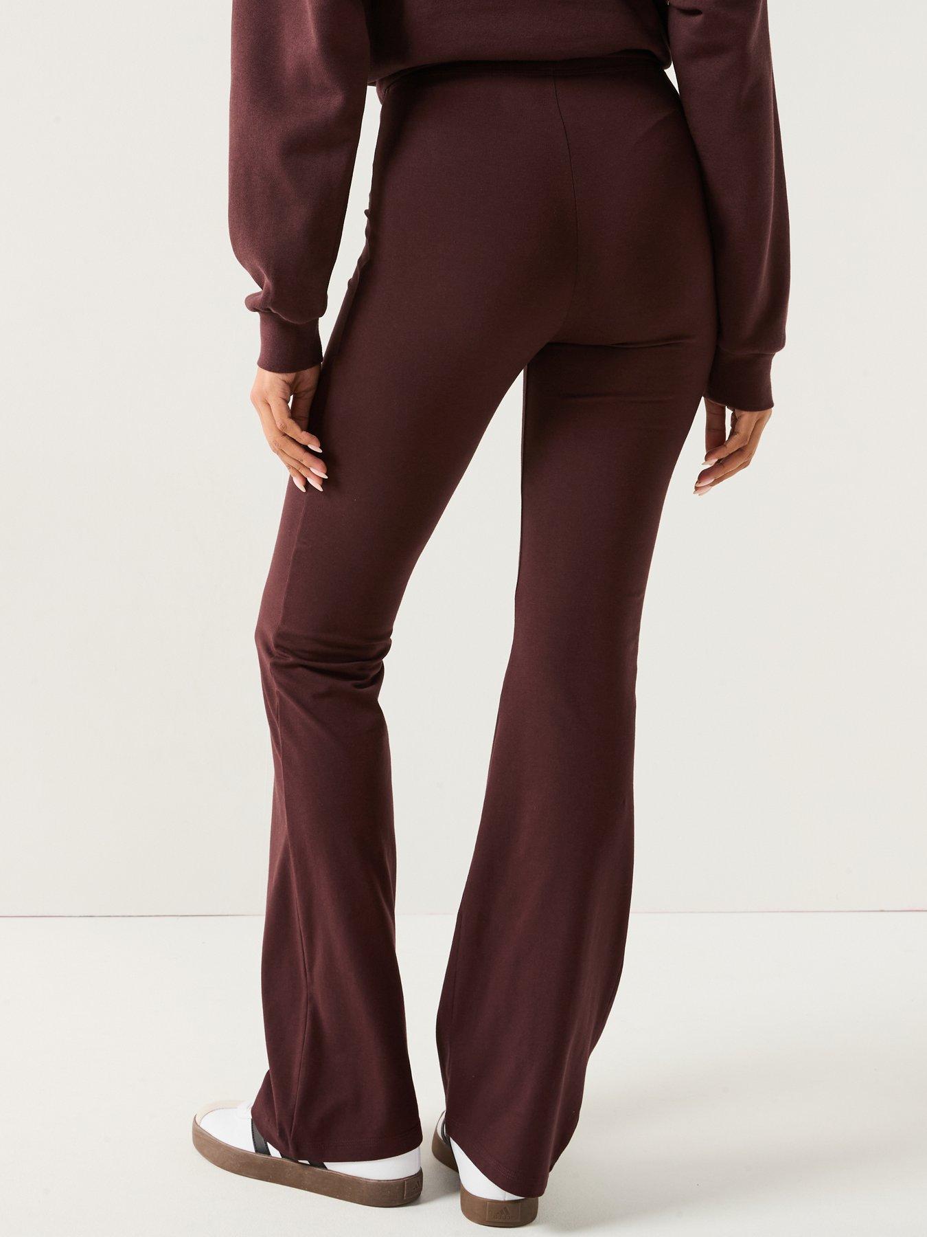 Image 2 of 6 of adidas Sportswear Women's Essentials Small Logo Flared Leggings - Brown