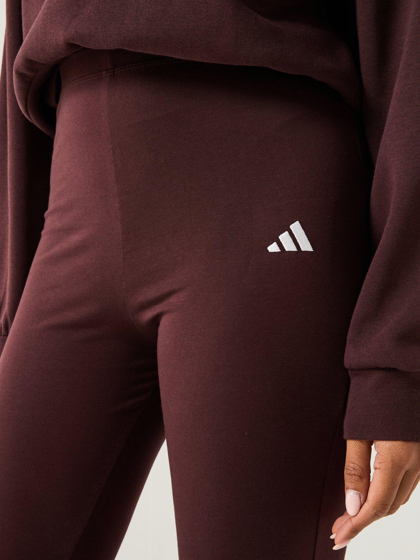 Image 4 of 6 of adidas Sportswear Women's Essentials Small Logo Flared Leggings - Brown