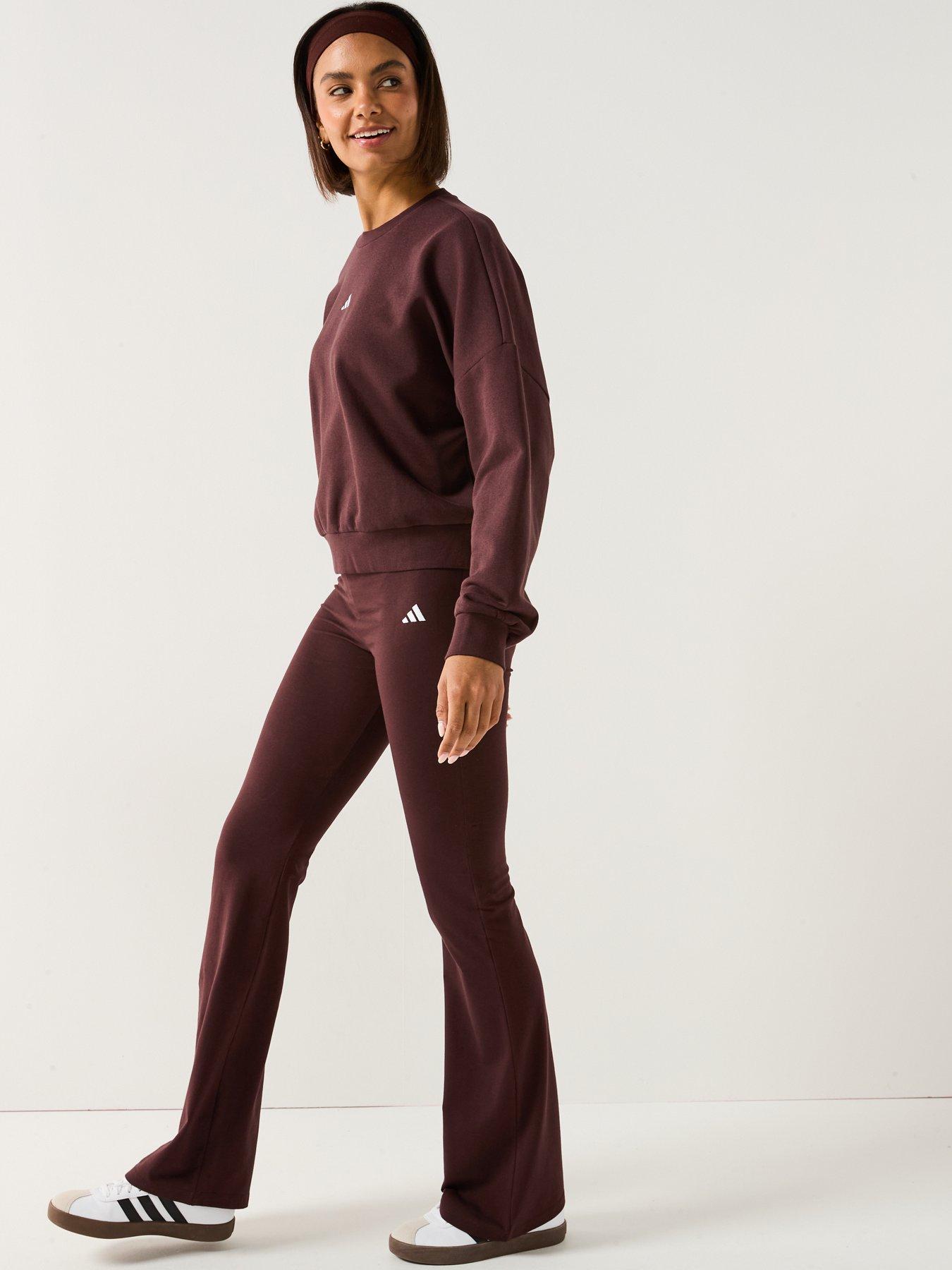 Image 6 of 6 of adidas Sportswear Women's Essentials Small Logo Flared Leggings - Brown