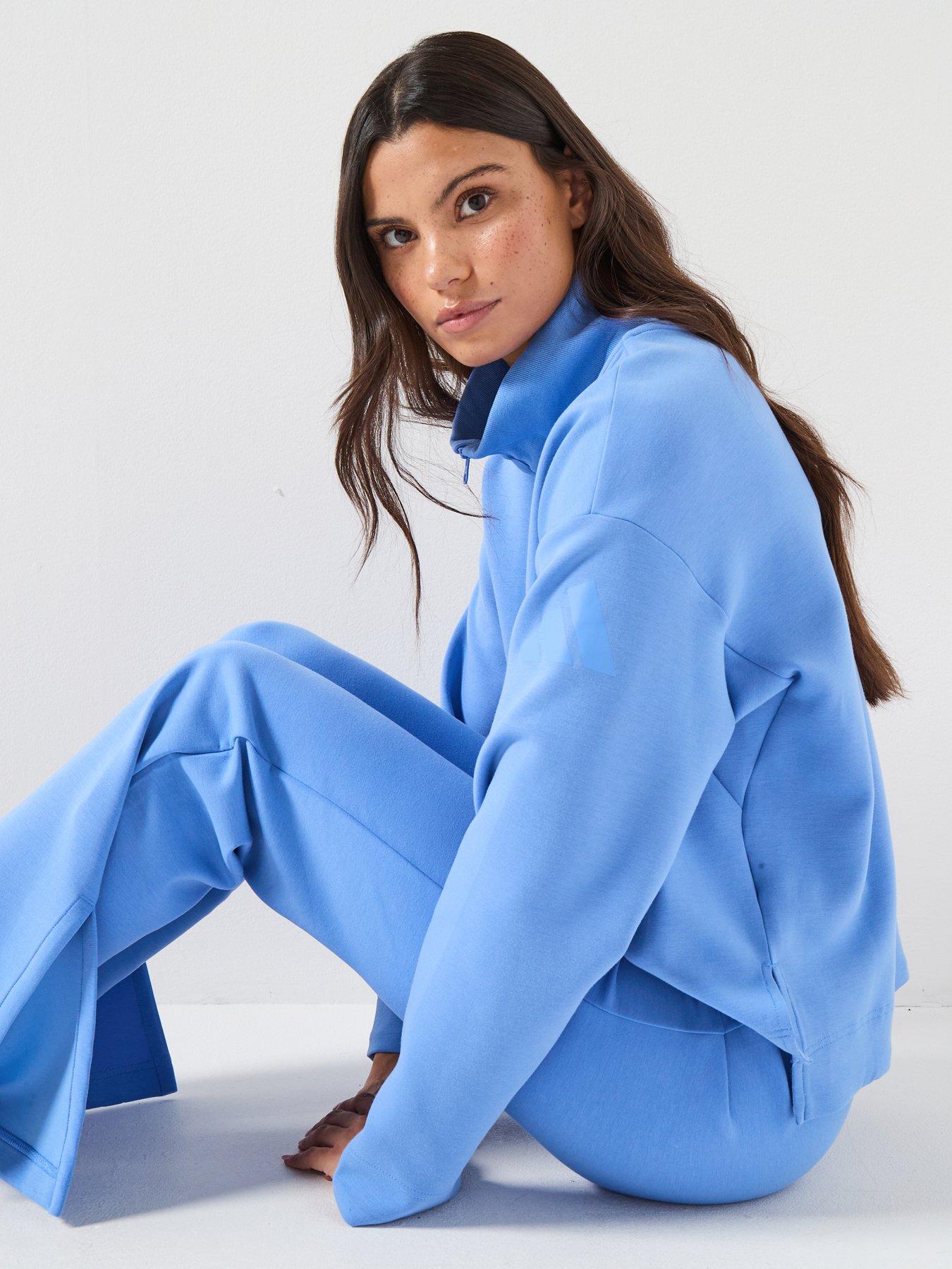 アディダス BLUE VERSION ワッフル織りスウェット レディース M adidas - アディダス BLUE VERSION ワッフル織りスウェット レディース