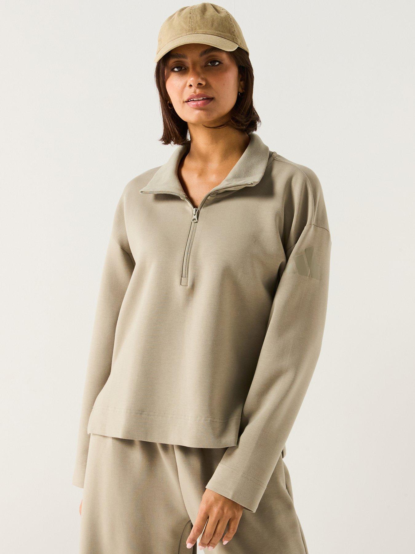 szn adidas Sportswear Women's All Szn Soft Lux Quarter Zip - Green | Very