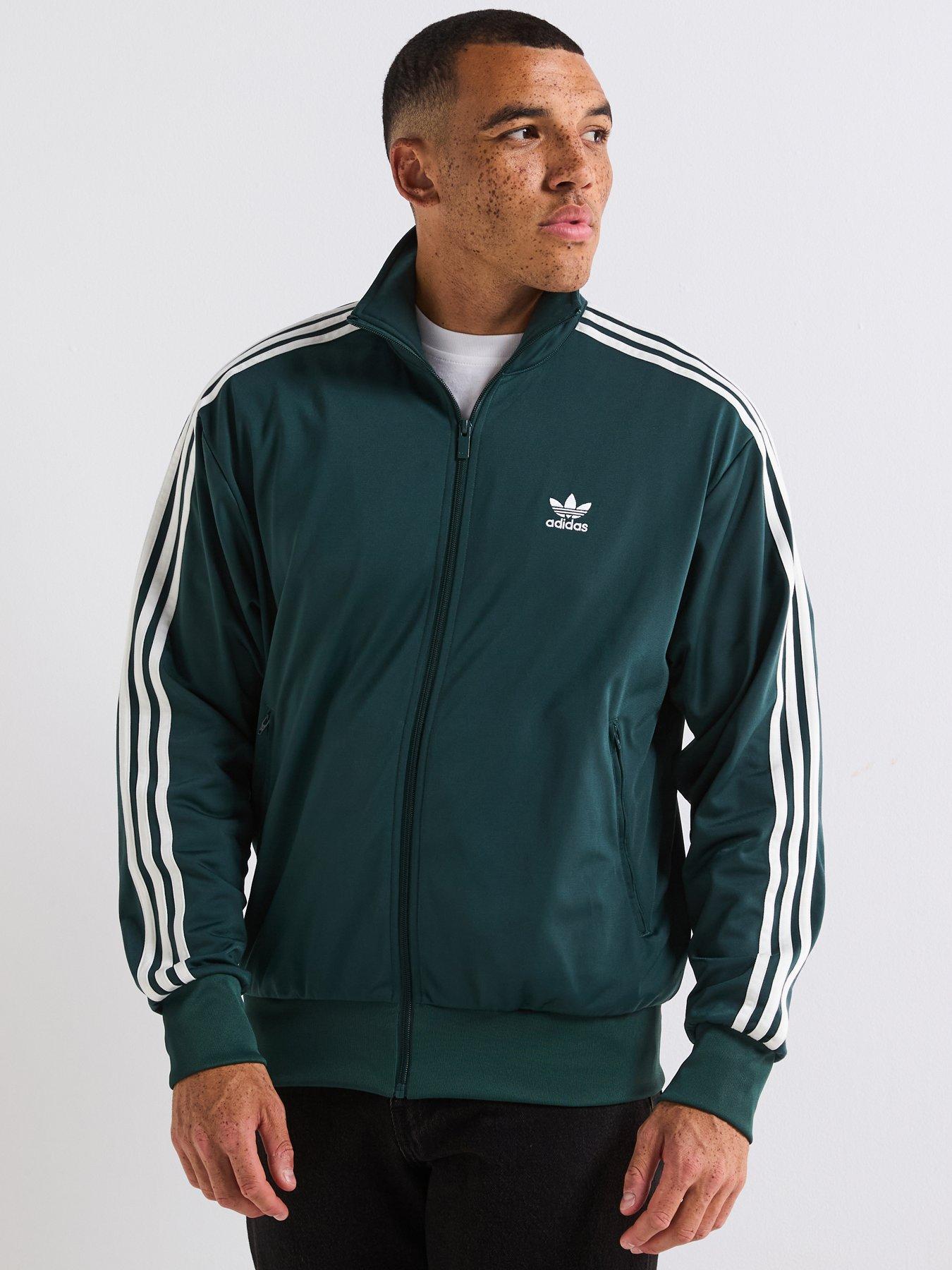 adidas Originals Men's Firebird Adicolor Tracktop Green Very