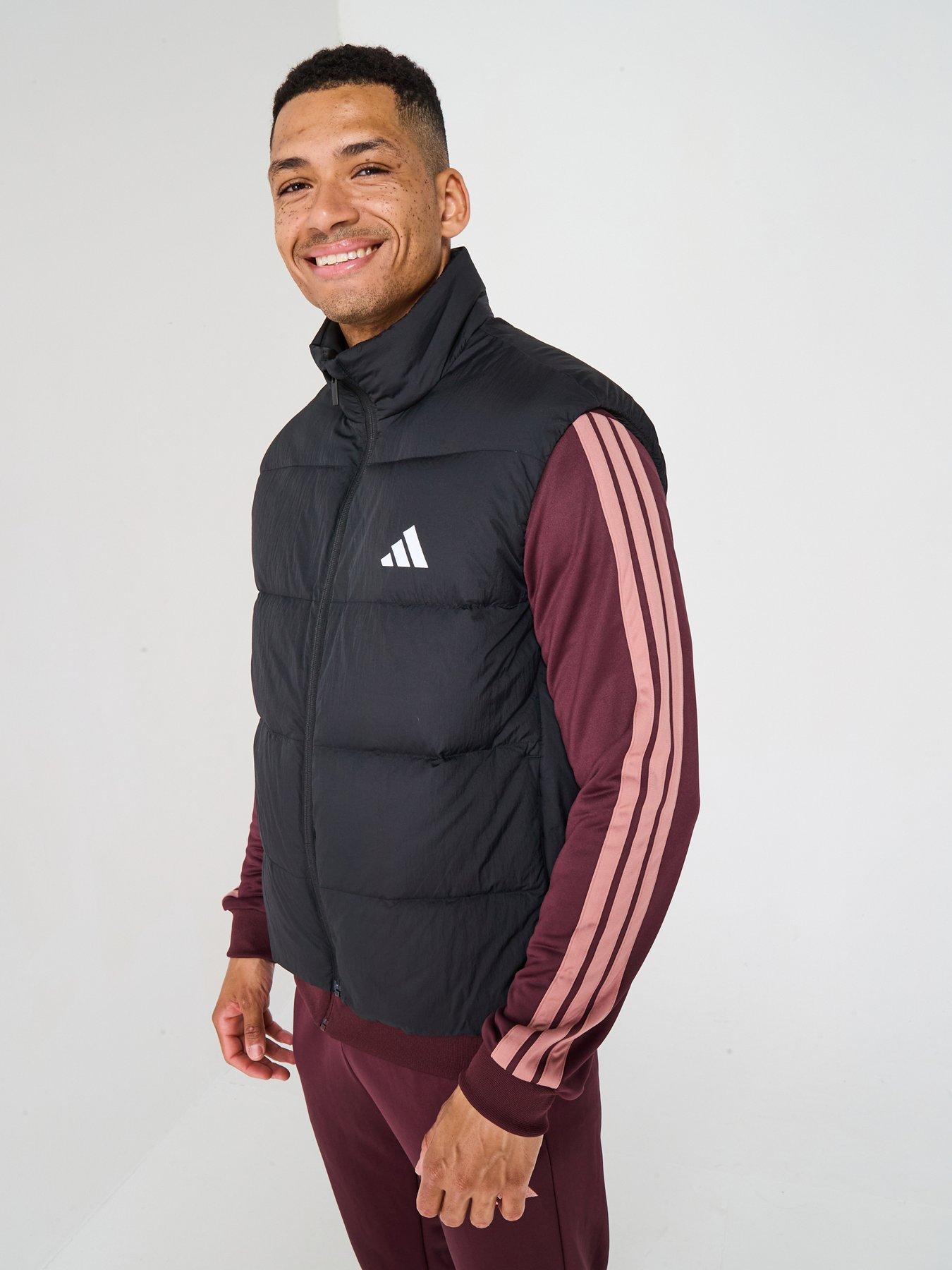 adidas Sportswear Men's Essentials Climawarm 3 Stripes Down Vest - Black