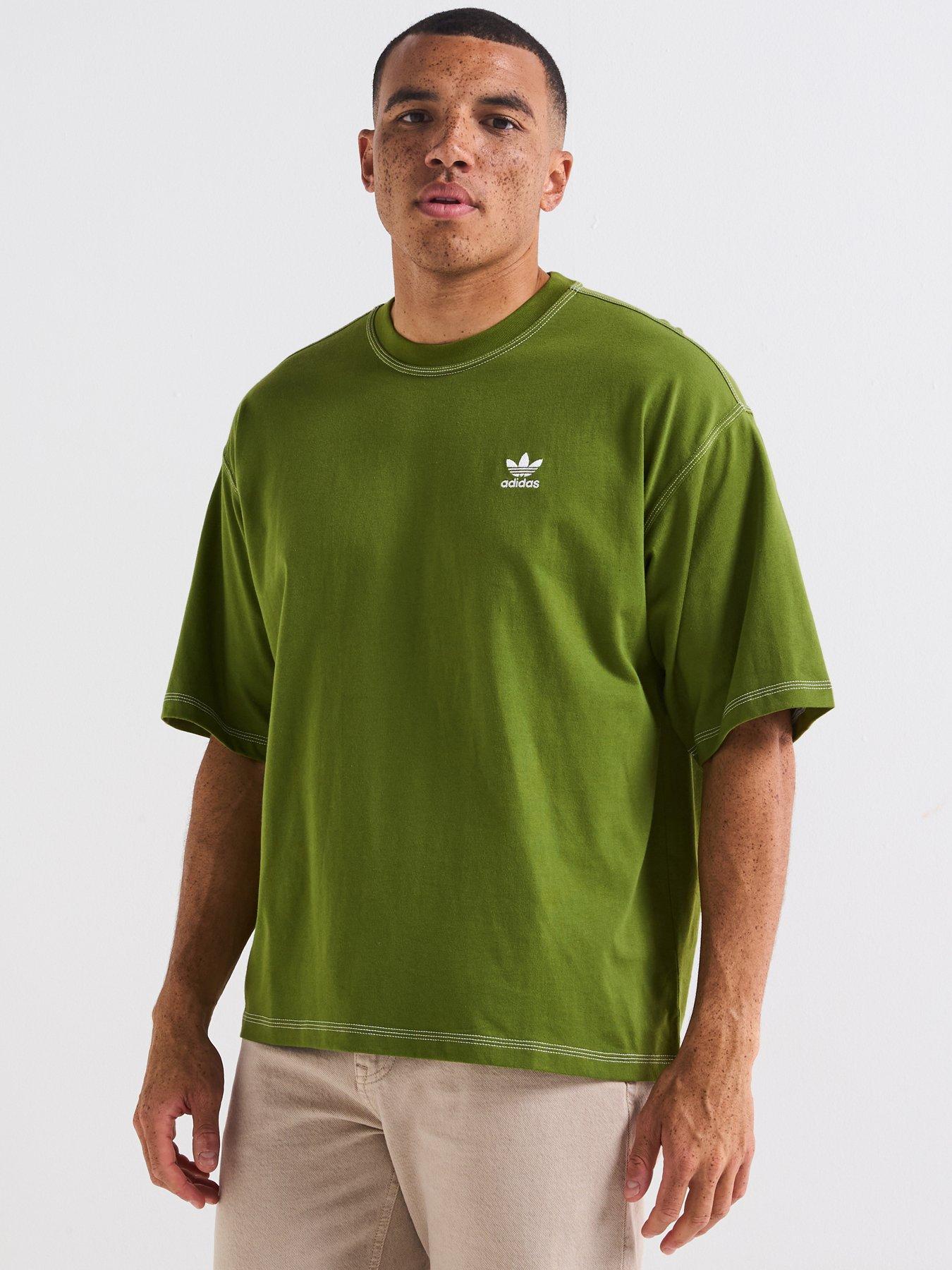 adidas Originals Men's Trefoil Essentials T-Shirt, Tech Olive, Size Xs, Men