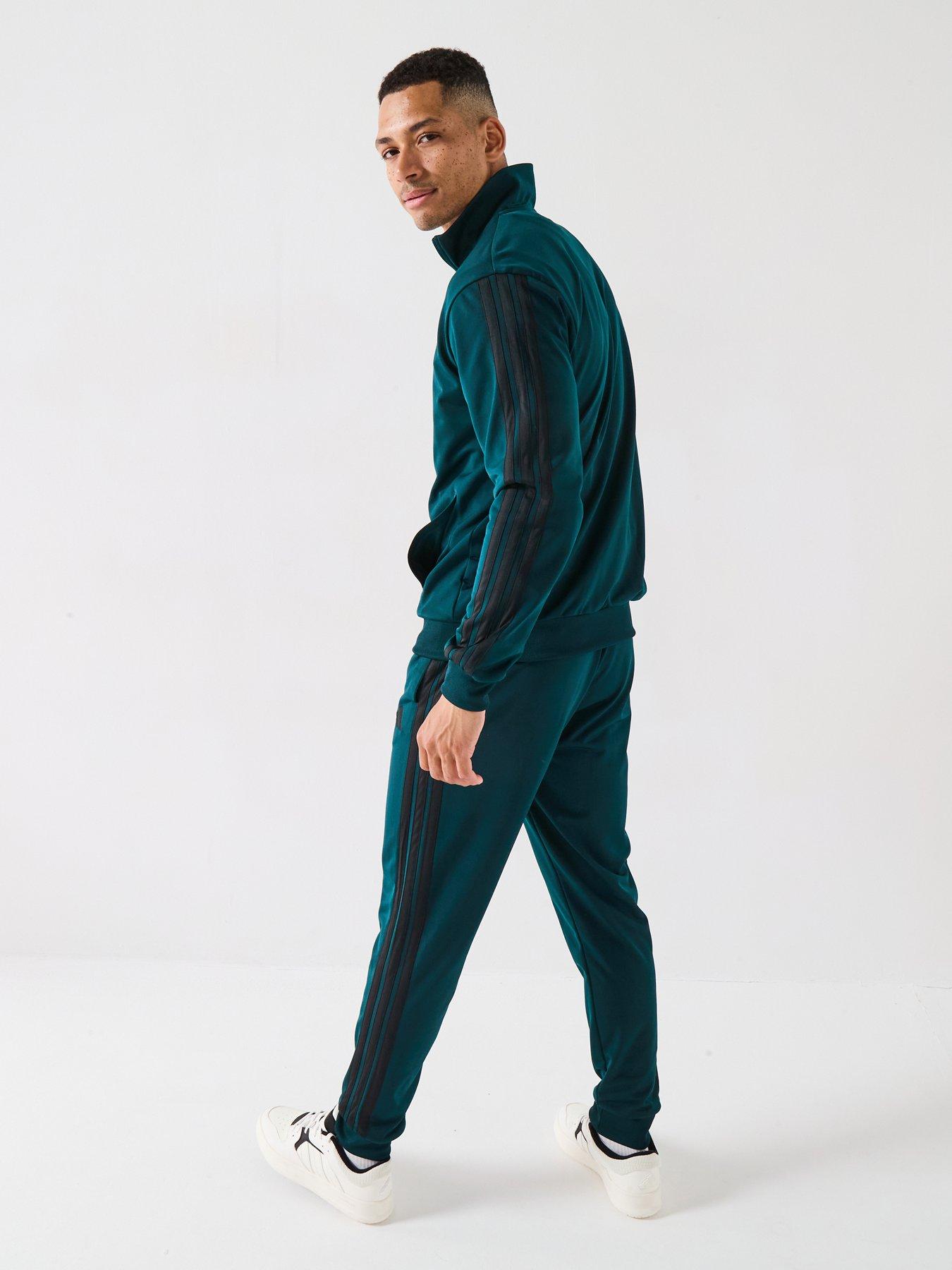 Image 2 of 6 of adidas Sportswear Men's Sportswear 3-stripes Tricot Tracksuit - Green
