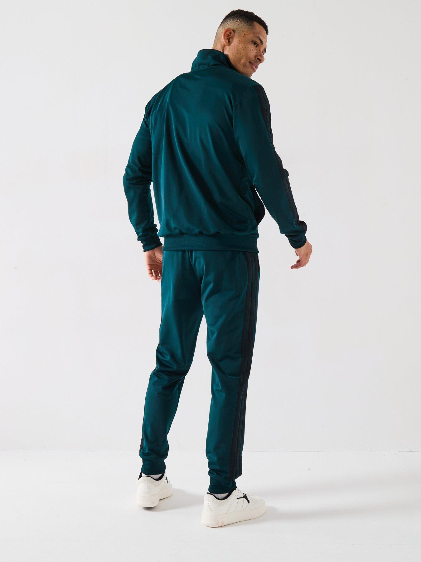 Image 4 of 6 of adidas Sportswear Men's Sportswear 3-stripes Tricot Tracksuit - Green