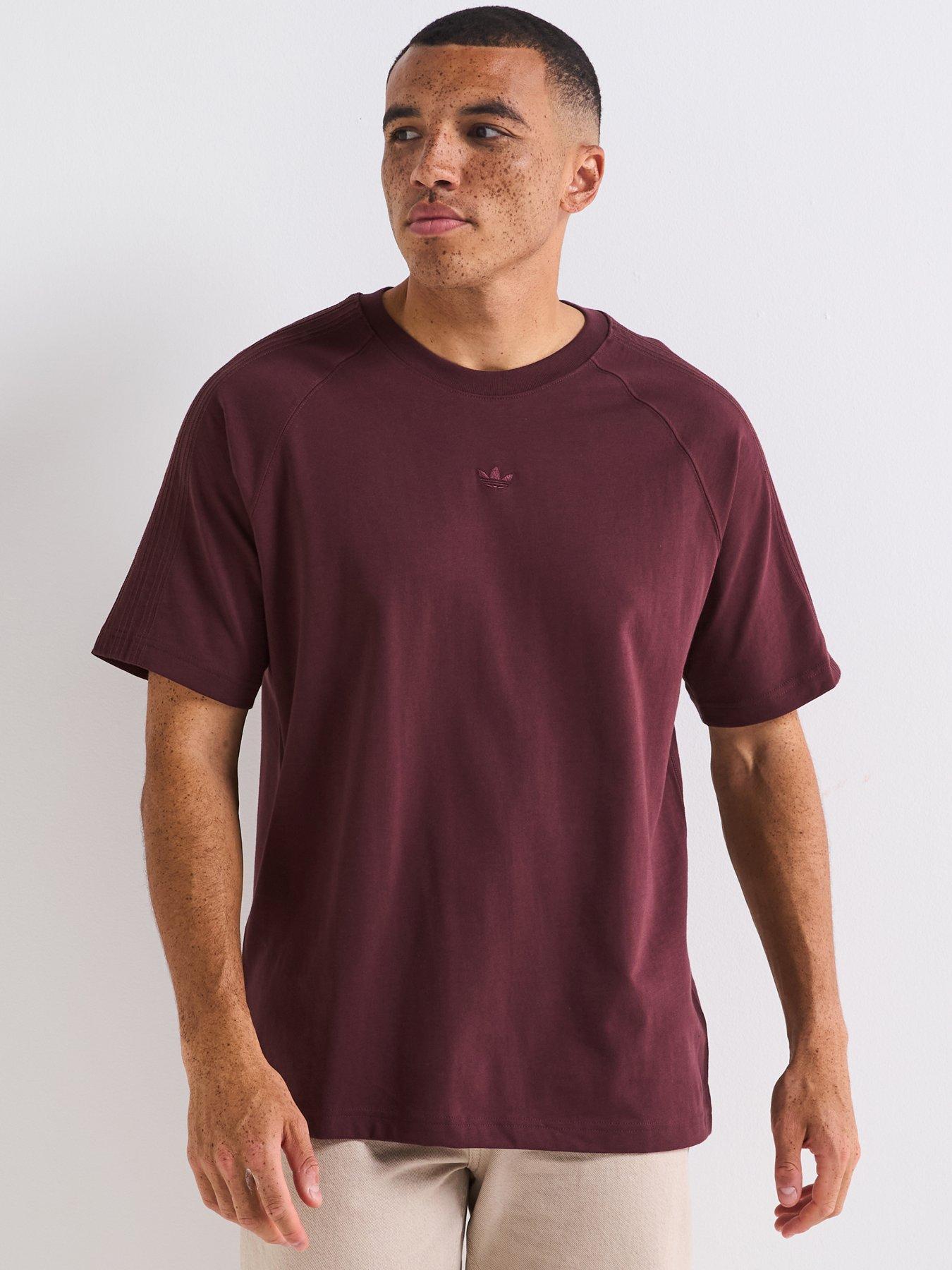 adidas Originals Men's Premium Essentials T-shirt, Aurora Ruby, Size M, Men
