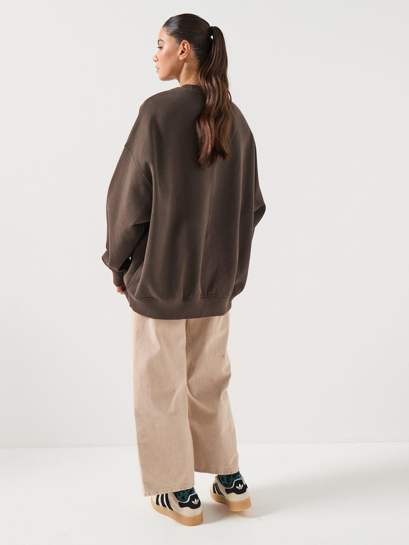 Image 2 of 5 of adidas Originals Women's Essential Linear Crew - Green
