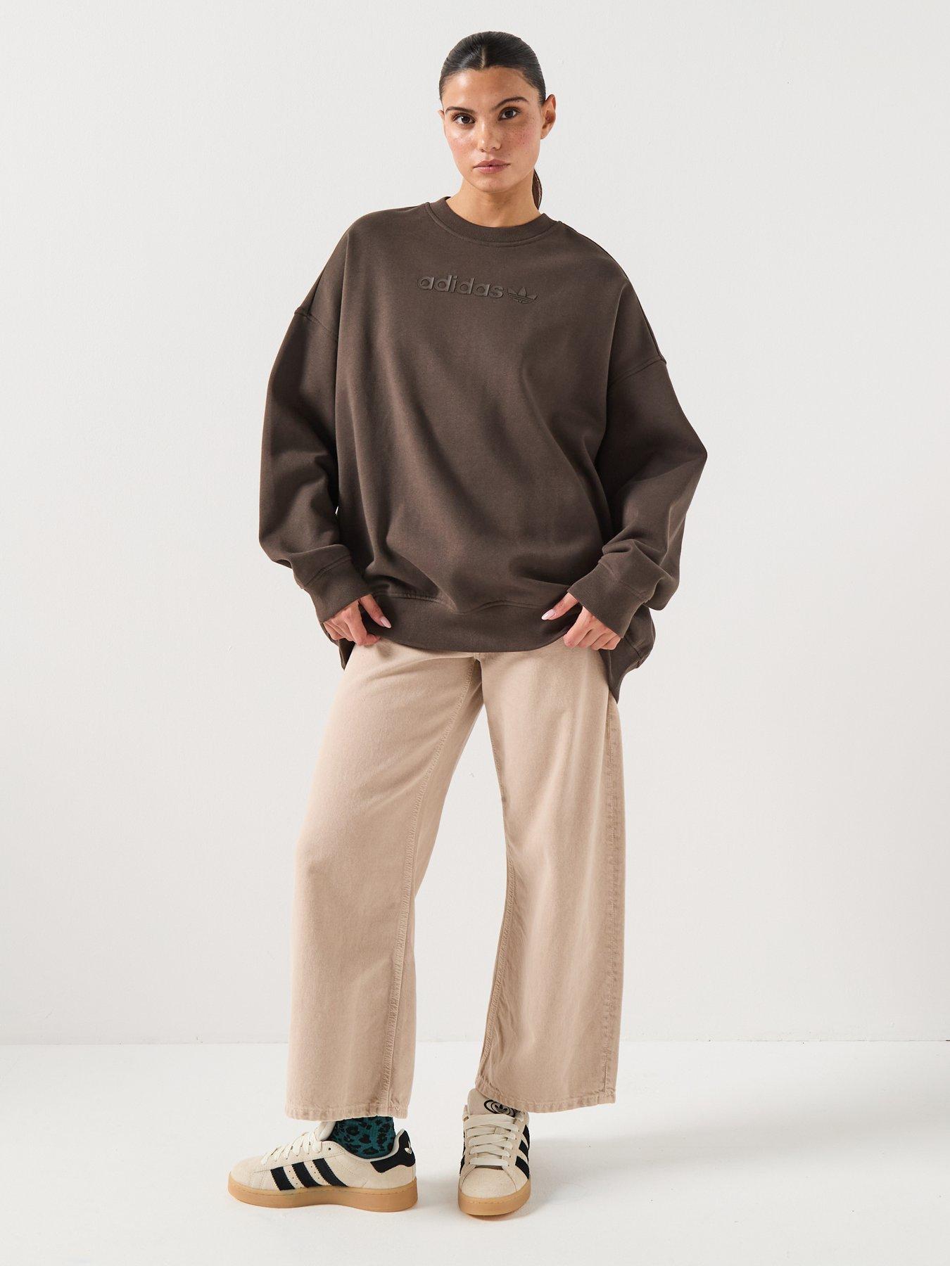 Image 3 of 5 of adidas Originals Women's Essential Linear Crew - Green