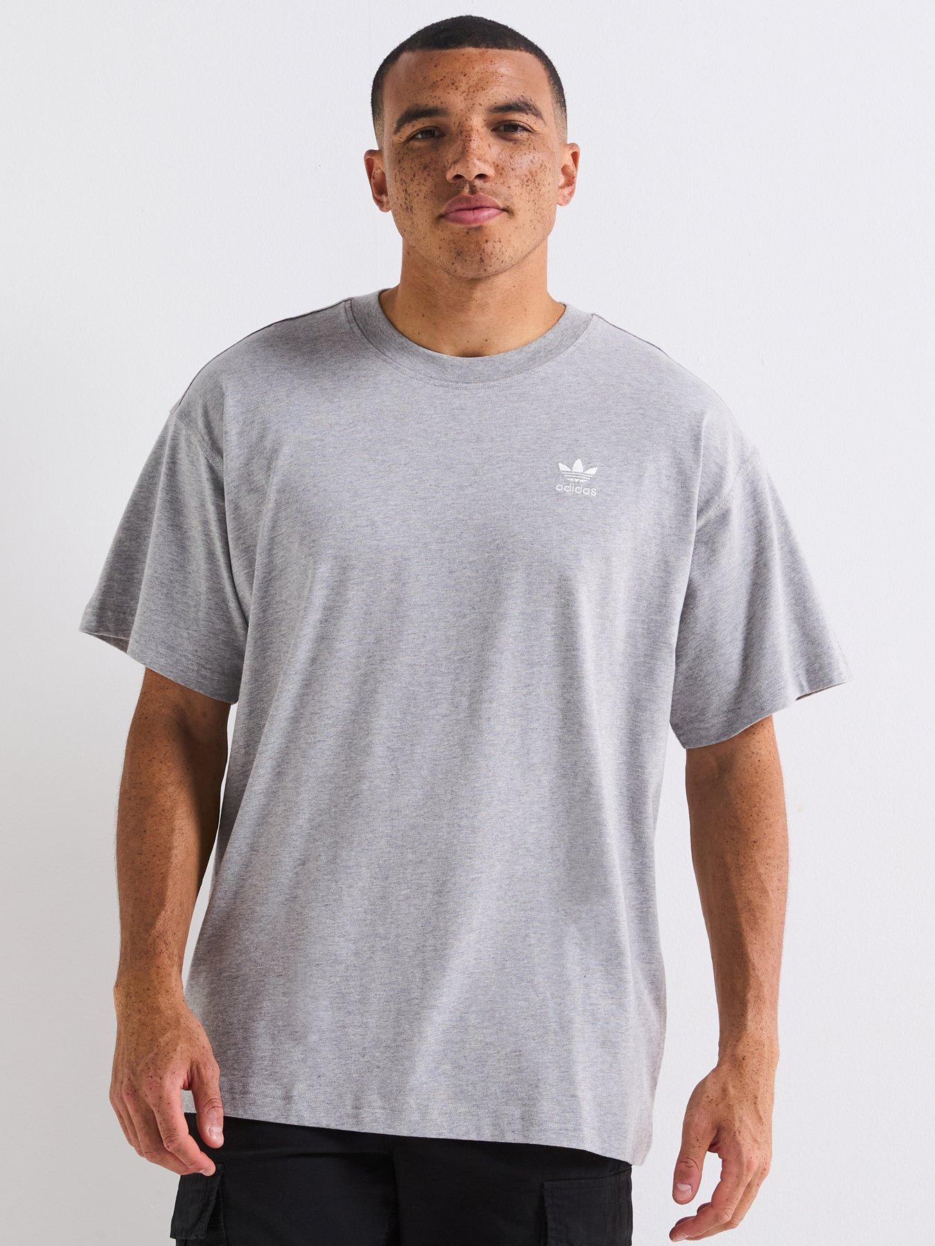 undefined Men's Trefoil Essentials Oversized T-shirt - Grey