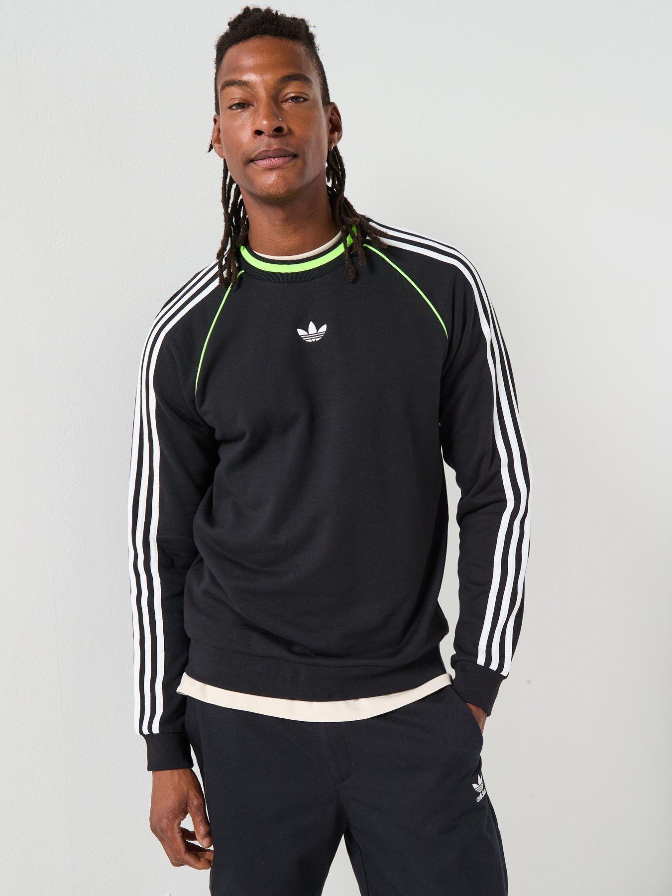 adidas Originals Men's Three Stripe Crew - Black