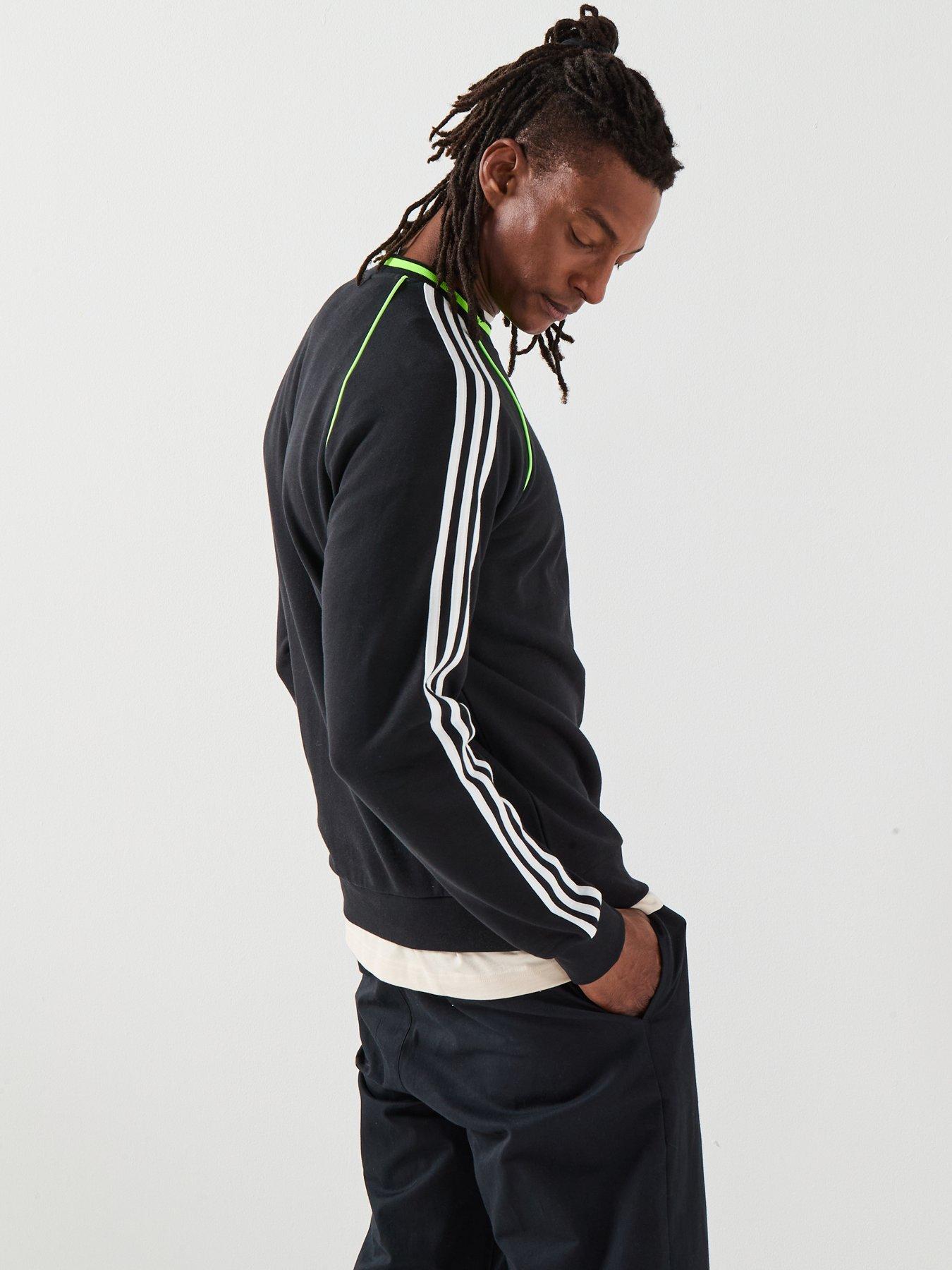Image 2 of 6 of adidas Originals Men's Three Stripe Crew - Black