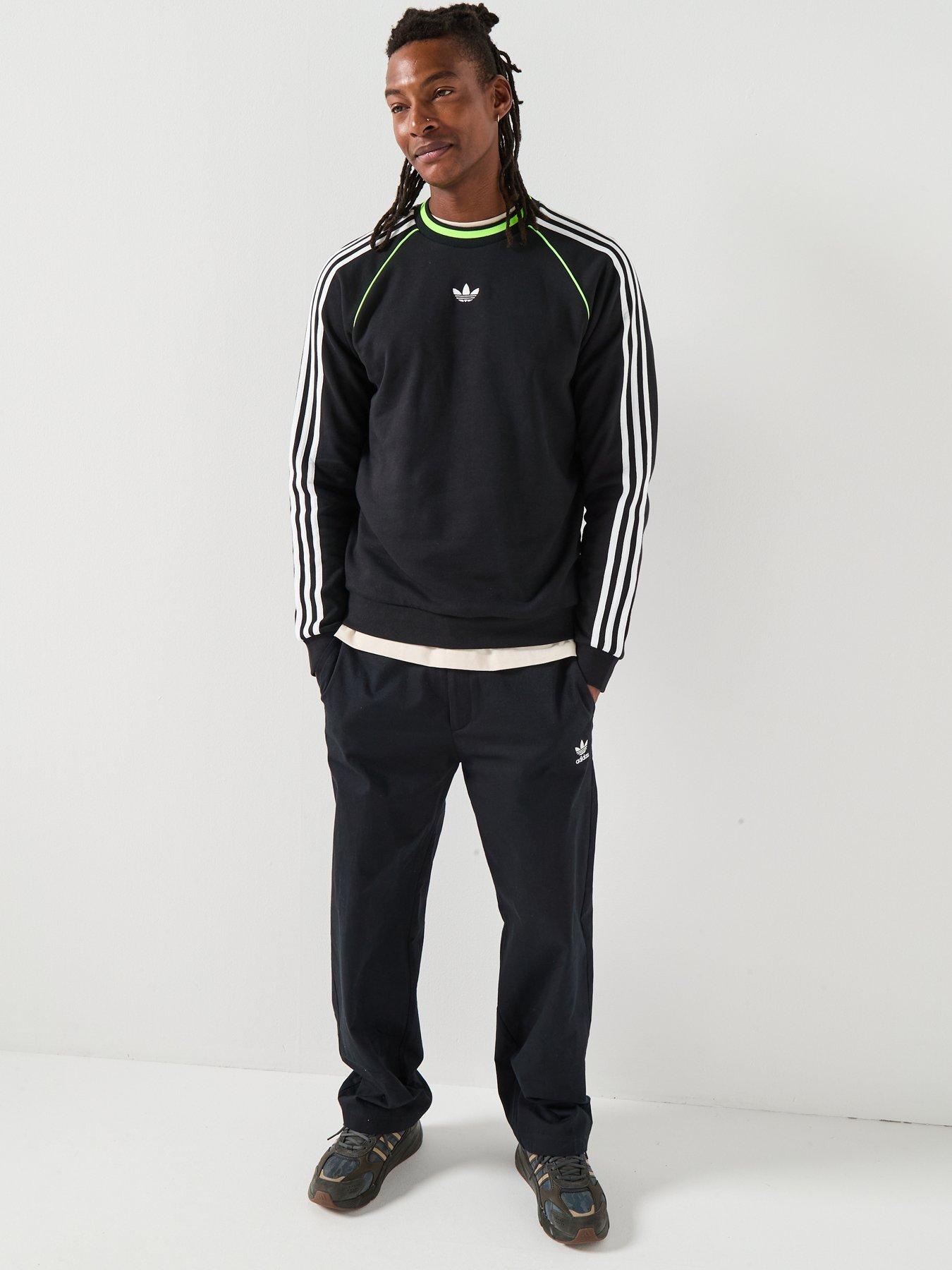 Image 3 of 6 of adidas Originals Men's Three Stripe Crew - Black