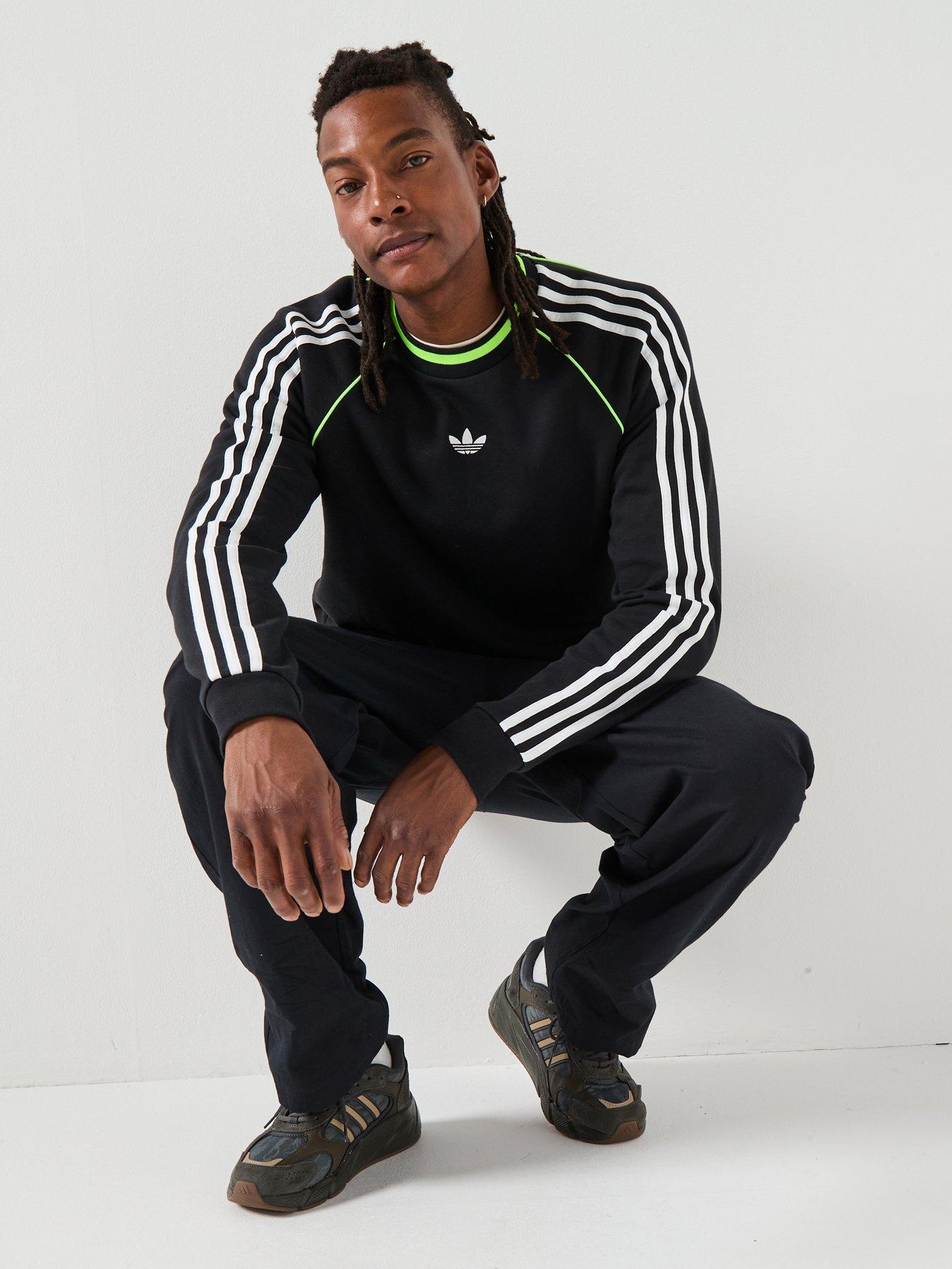 Image 4 of 6 of adidas Originals Men's Three Stripe Crew - Black