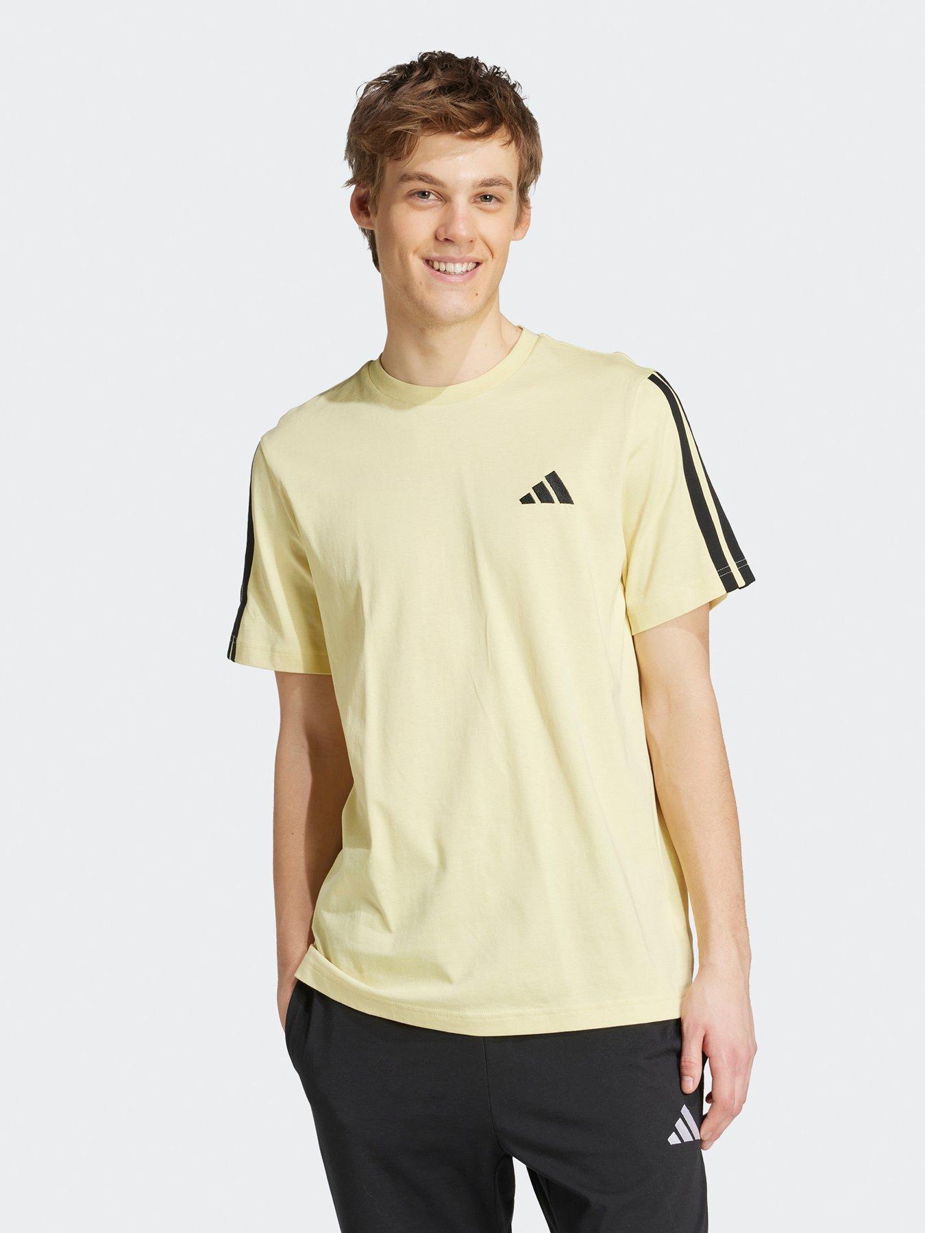 undefined Men's Adidas 3-stripes T-shirt - Yellow
