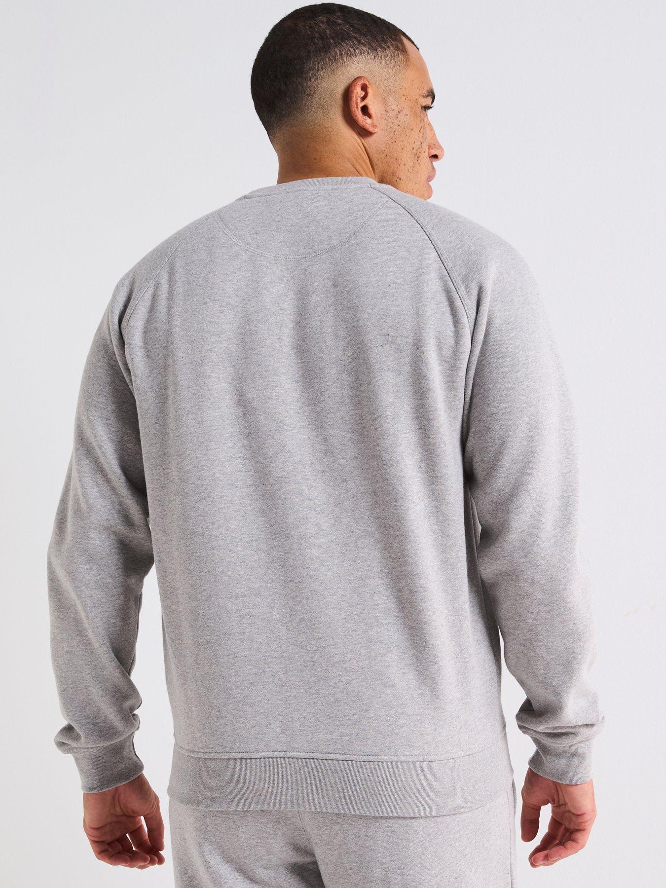 adidas Originals Men's Trefoil Essentials Crew Sweatshirt - Grey | Very