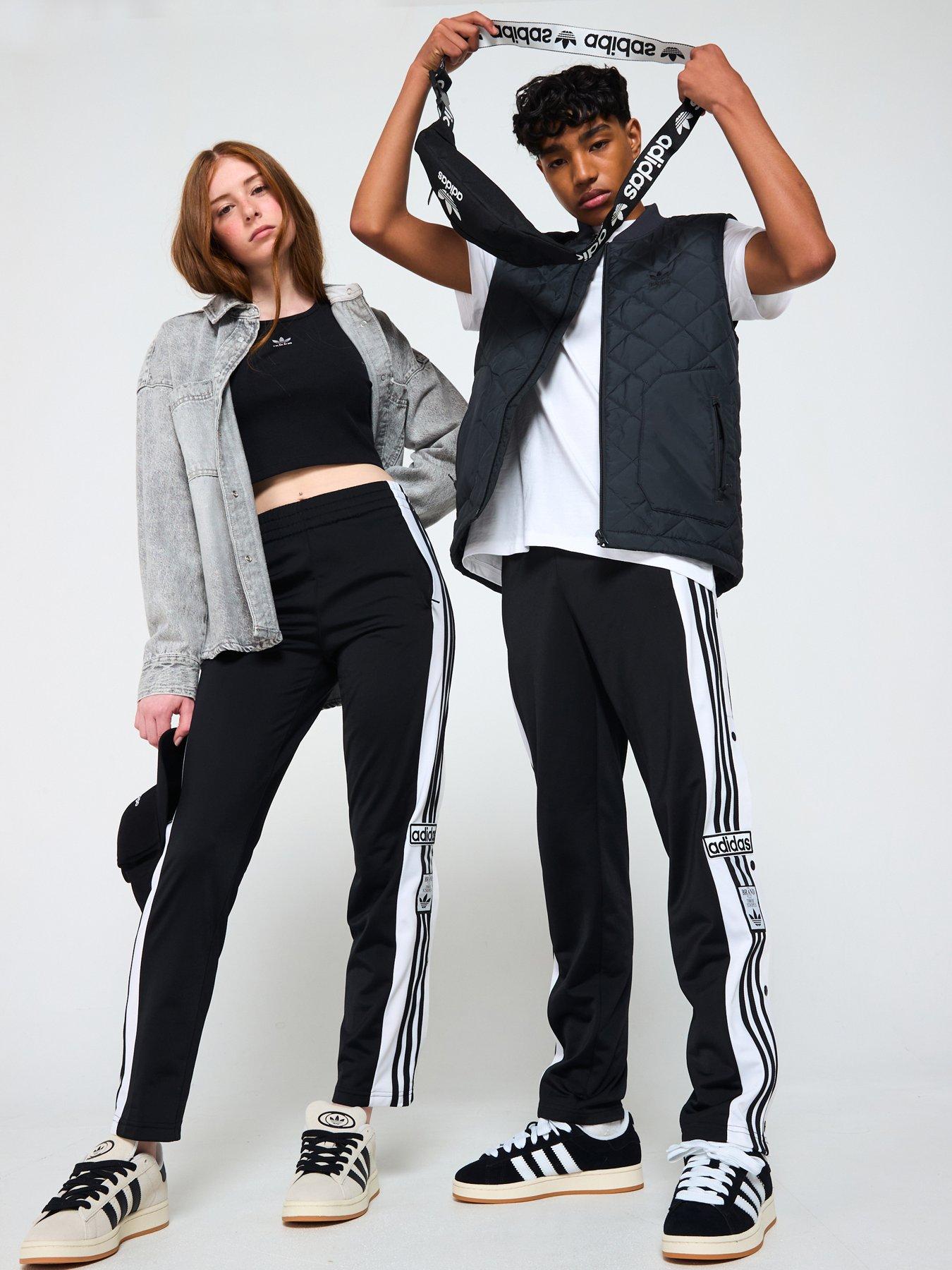 adidas Originals Junior Unisex Adibreak Tracksuit Bottoms - Black