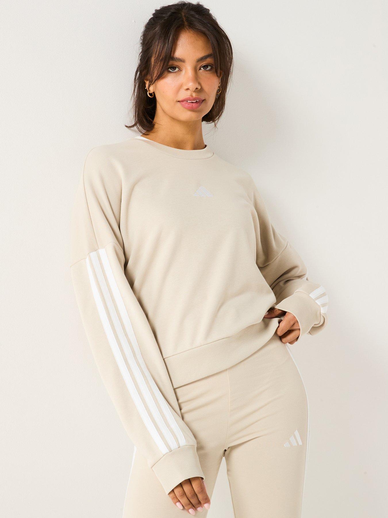 undefined Women's Essentials 3-stripes French Terry Sweatshirt - Grey