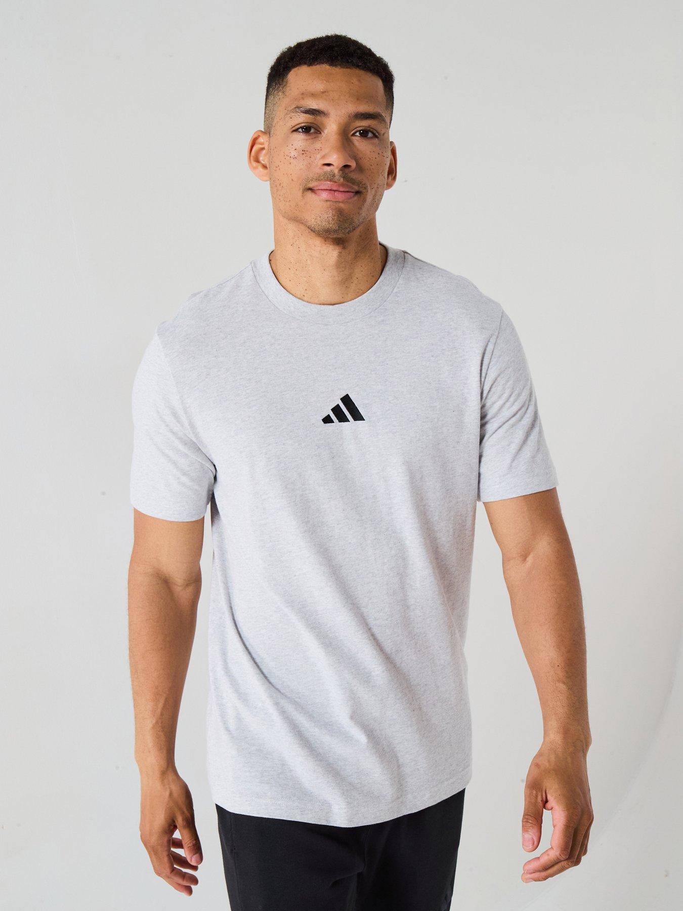 adidas Sportswear Men's Essentials Small Logo T-Shirt - Grey