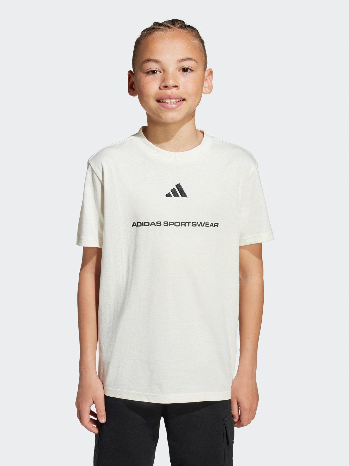 undefined Junior Boys Logo T-Shirt- White