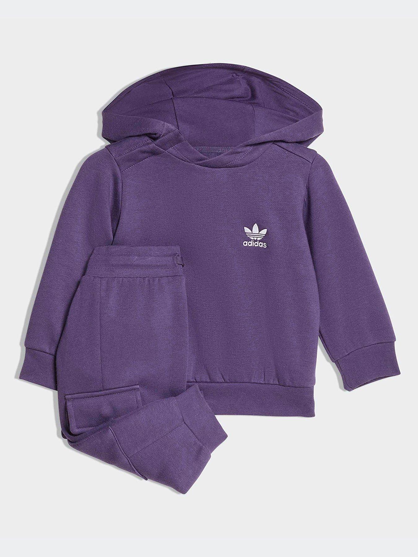 adidas Originals Infant Unisex Cargo Hoodied Tracksuit - Purple