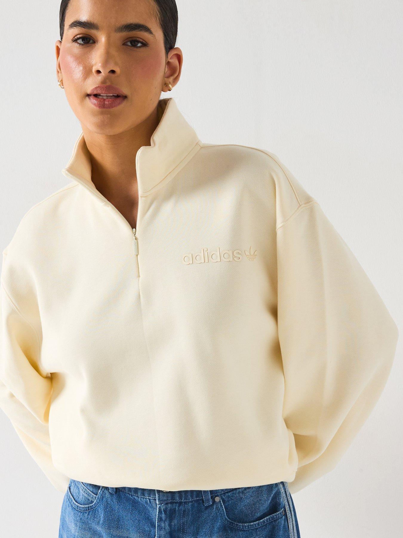 undefined Women's Essential Cream Quarter Zip - Beige