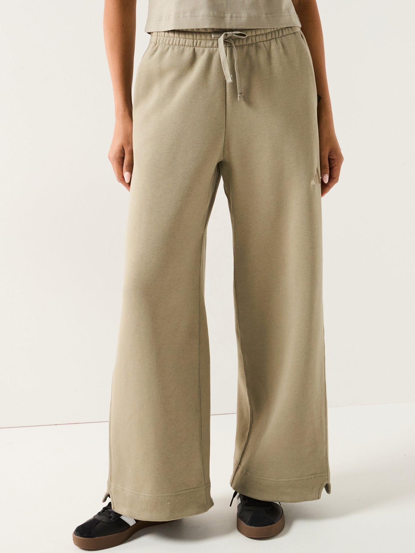 Adidas Sportswear Women'S All Szn Fleece Loose Wide Leg Pants - Green