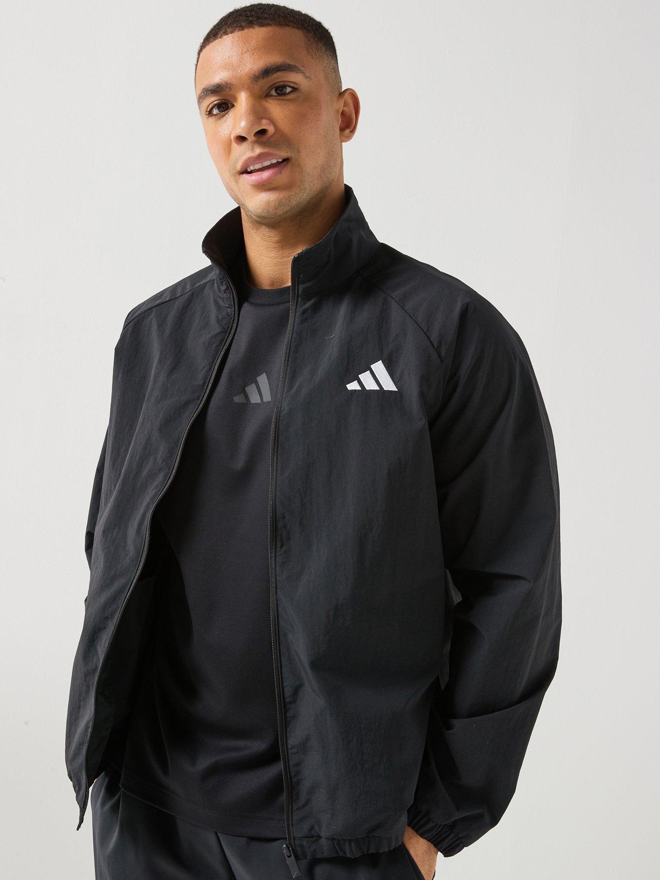 Adidas Sportswear Men'S Essential Small Logo Windbreaker - Black