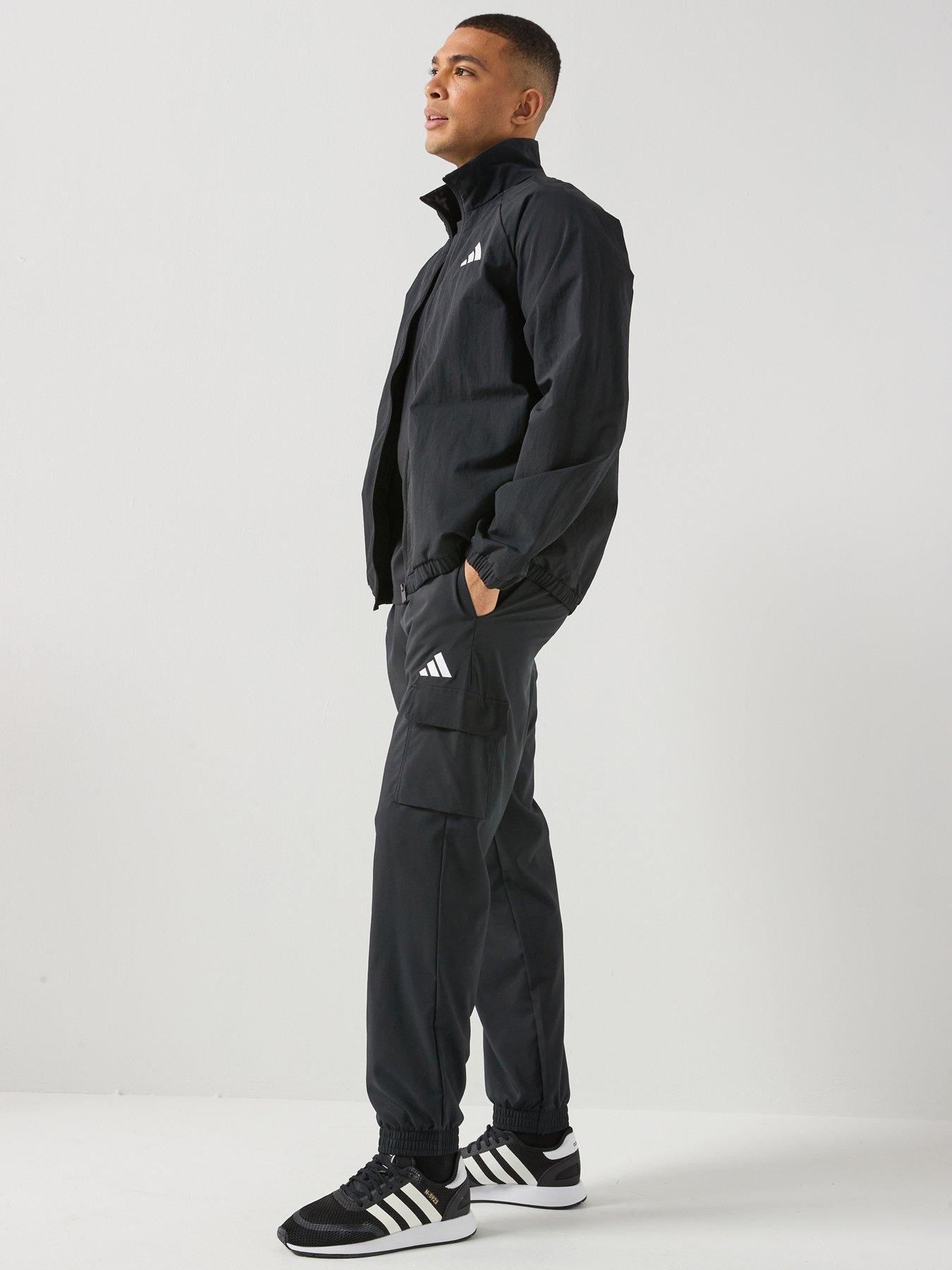 Image 3 of 6 of adidas Sportswear Men's Essential Small Logo Windbreaker - Black