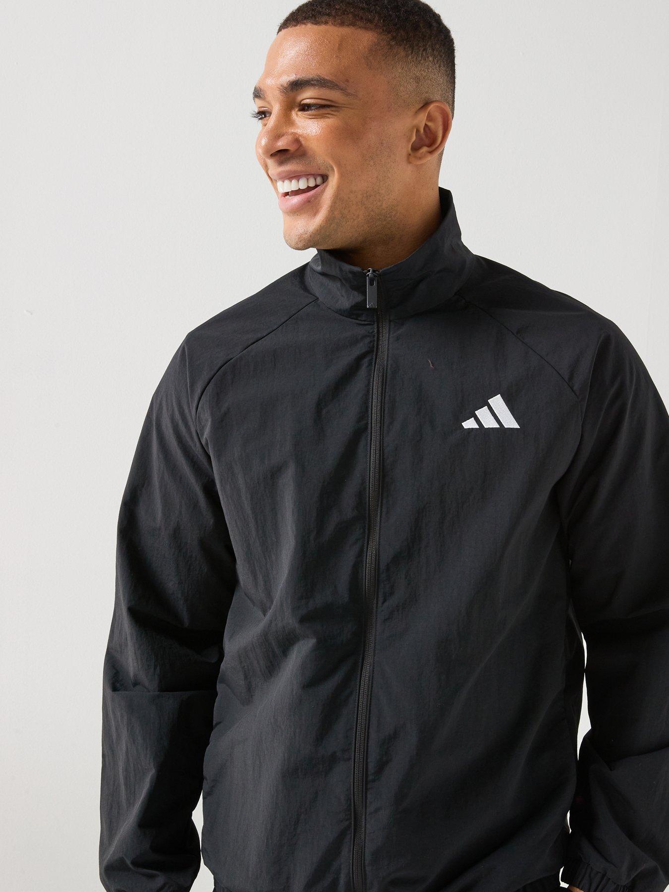 Image 5 of 6 of adidas Sportswear Men's Essential Small Logo Windbreaker - Black