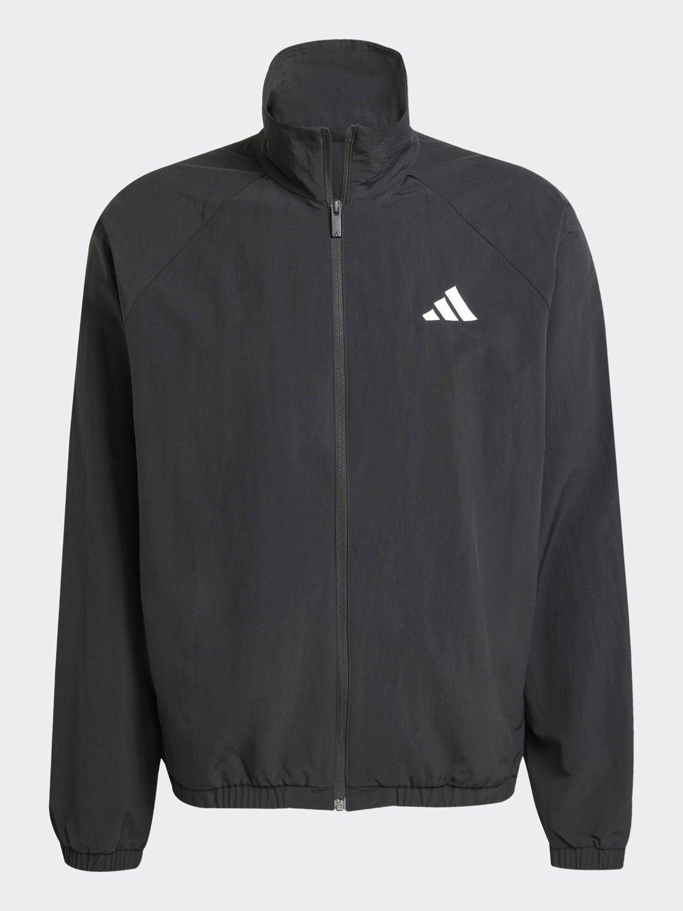 Image 6 of 6 of adidas Sportswear Men's Essential Small Logo Windbreaker - Black