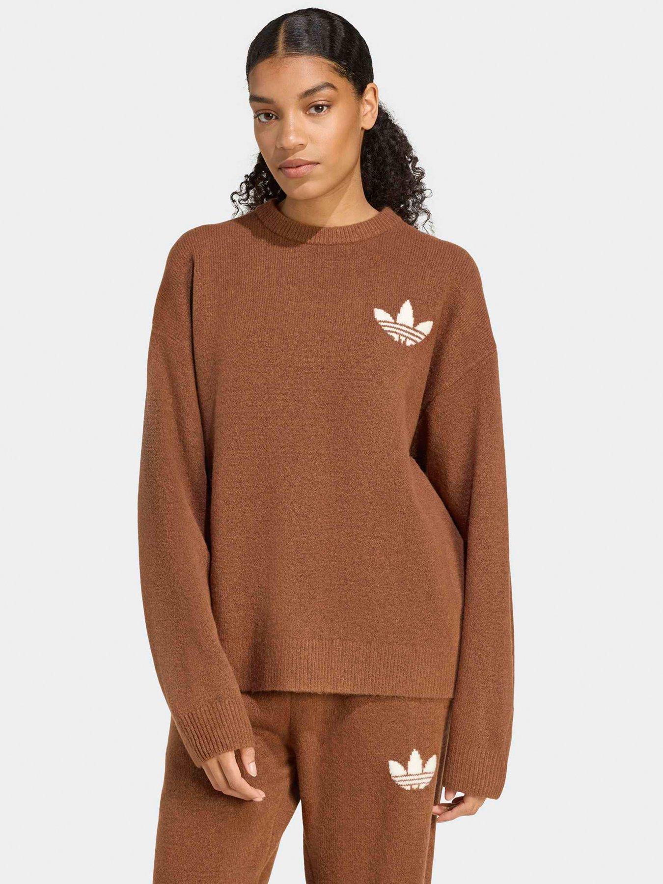 adidas Originals Womens Knitted Sweatshirt - Brown