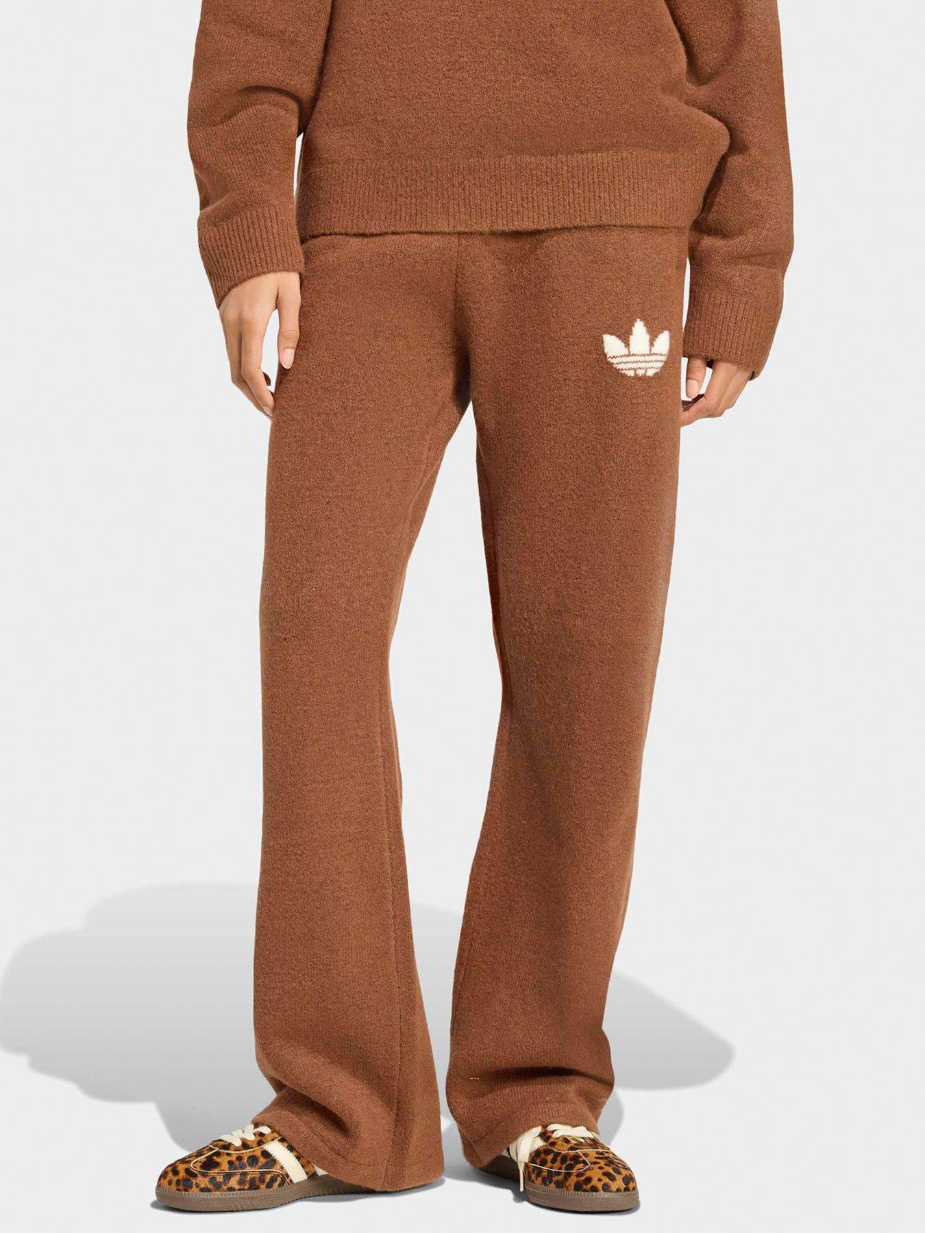 Image 1 of 5 of adidas Originals Womens Knitted Pants - Brown