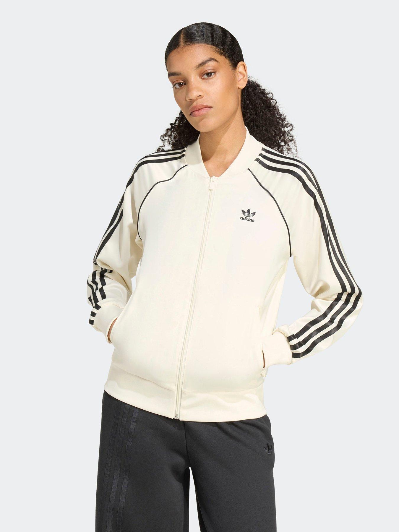 adidas Originals Womens Satin Track Top - Cream